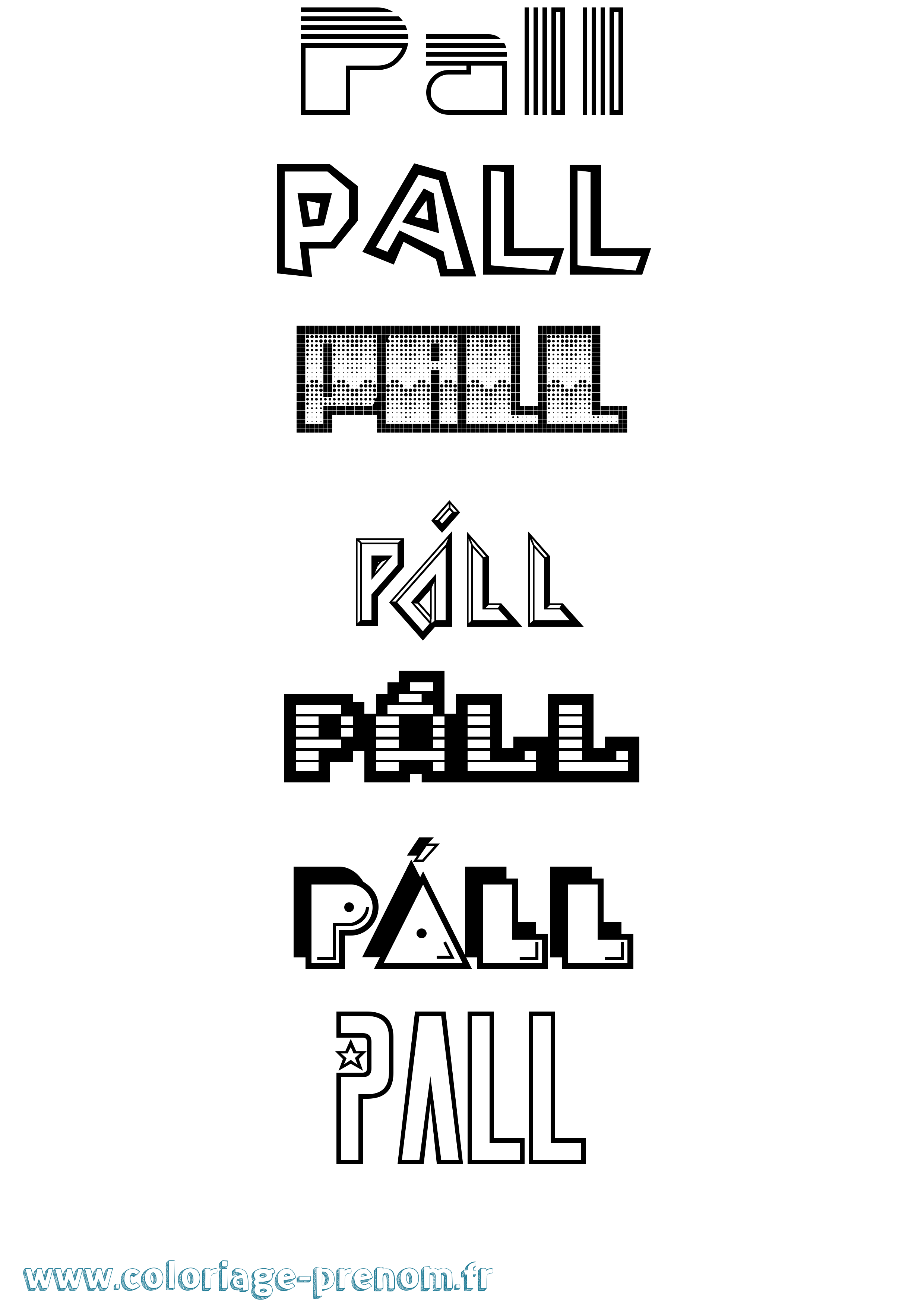 Coloriage Páll Jeux Vidéos Coloriage prénom Páll Jeux Vidéos
