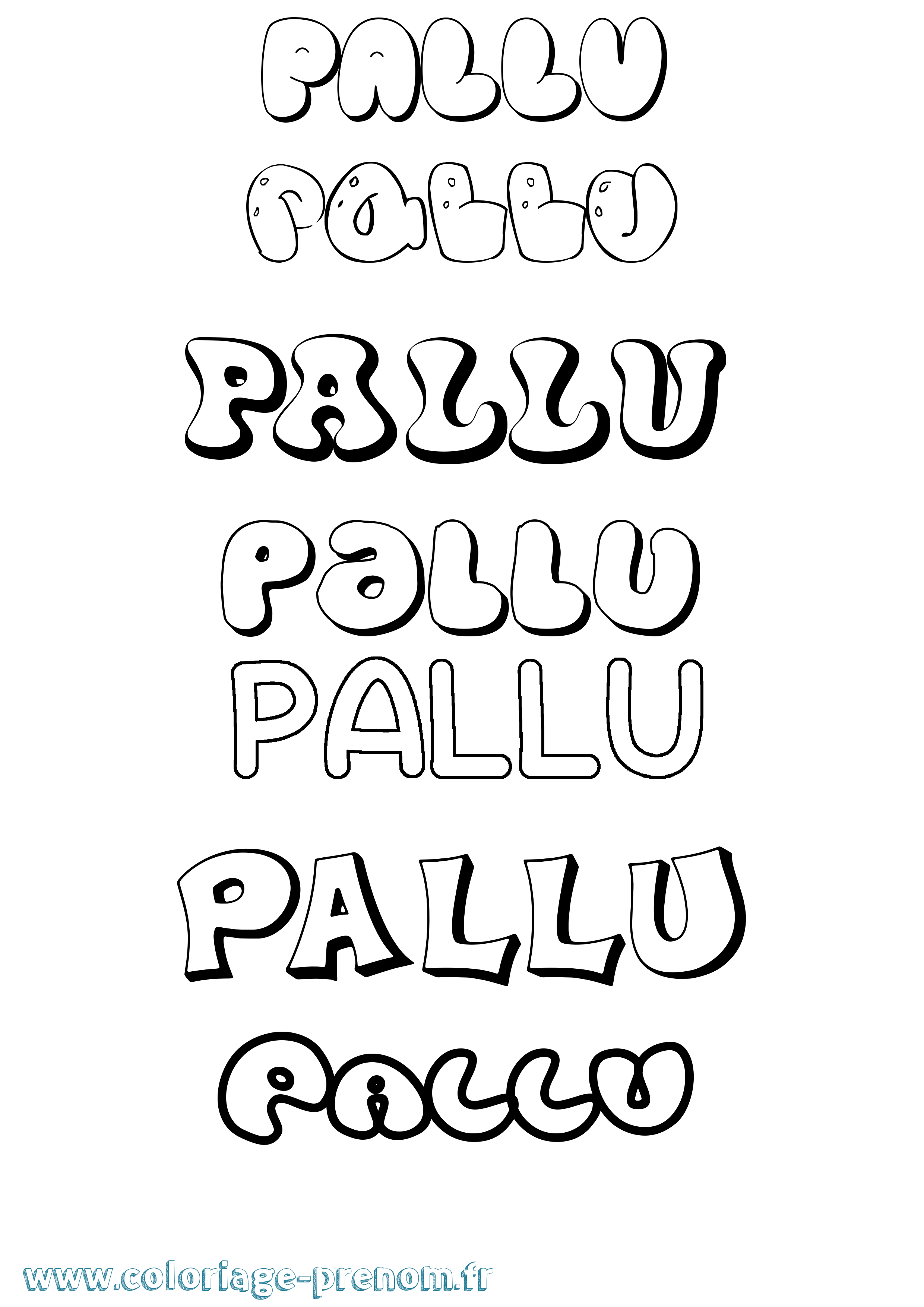 Coloriage Pallu Bubble Coloriage prénom Pallu Bubble