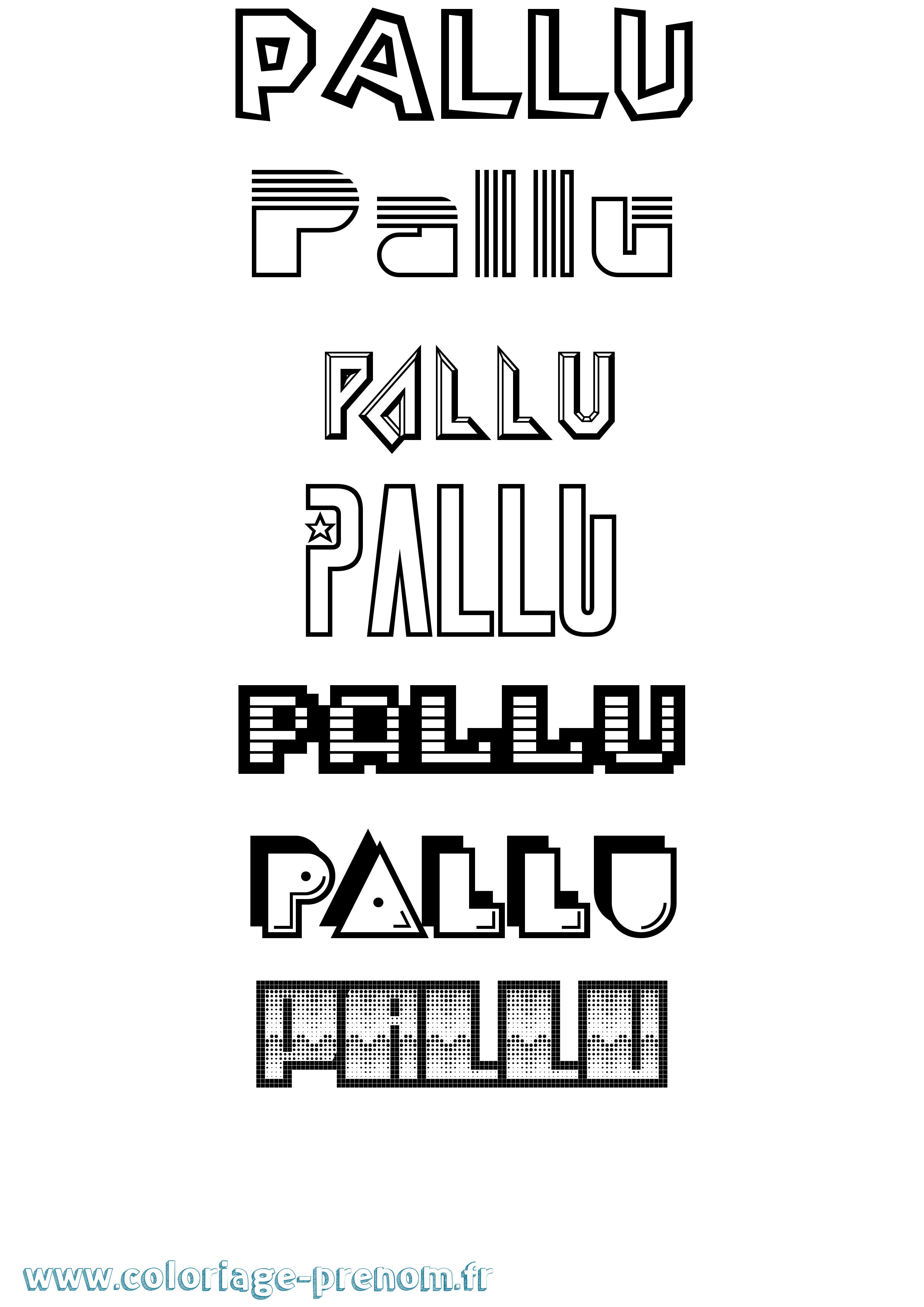 Coloriage Pallu Jeux Vidéos Coloriage prénom Pallu Jeux Vidéos