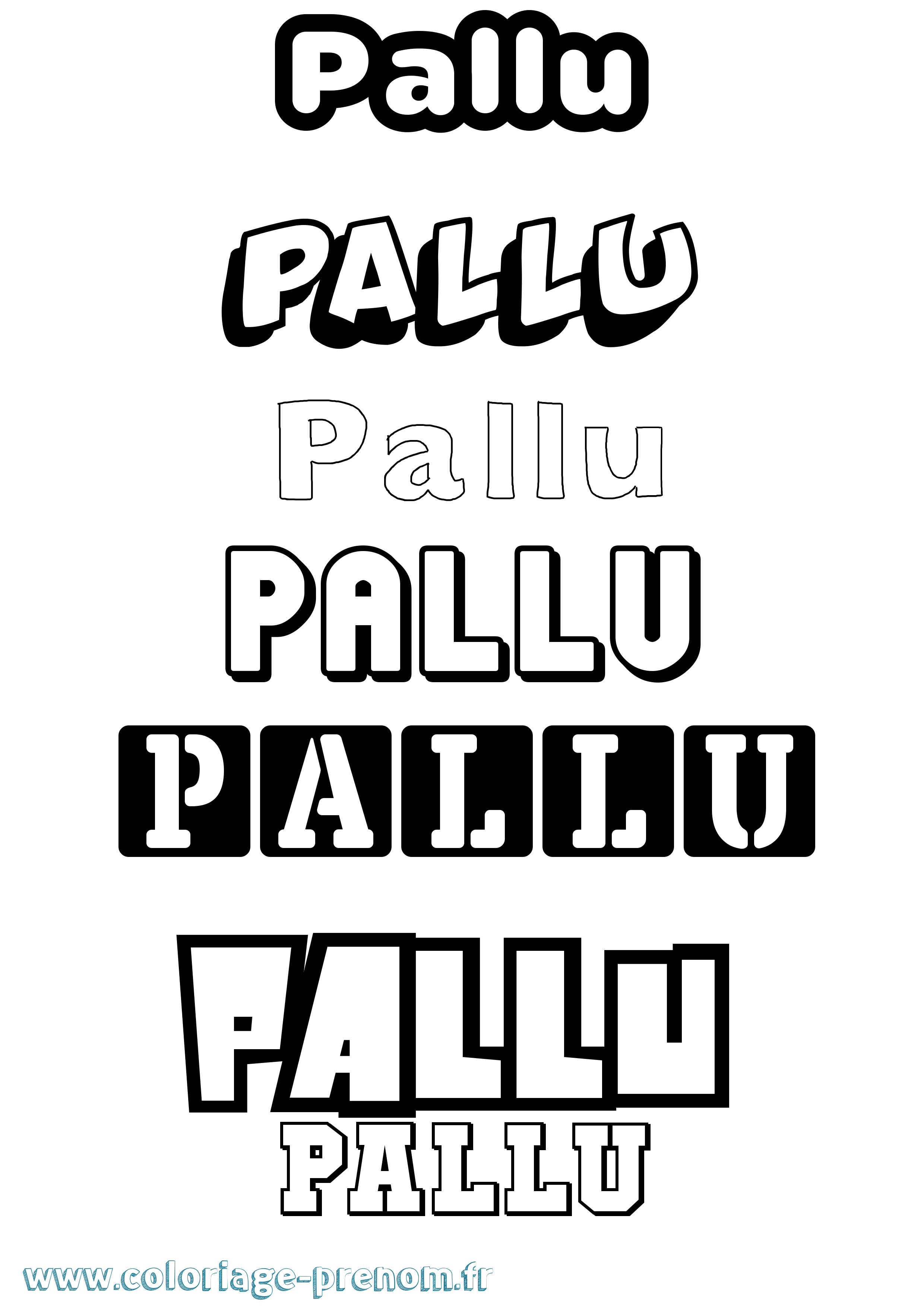 Coloriage Pallu Simple Coloriage prénom Pallu Simple