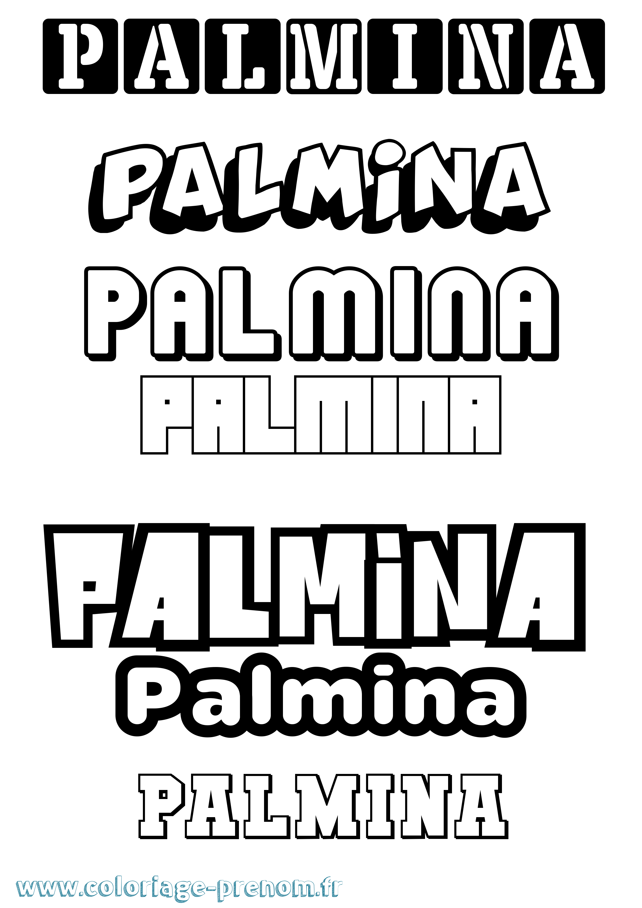 Coloriage Palmina Simple Coloriage prénom Palmina Simple