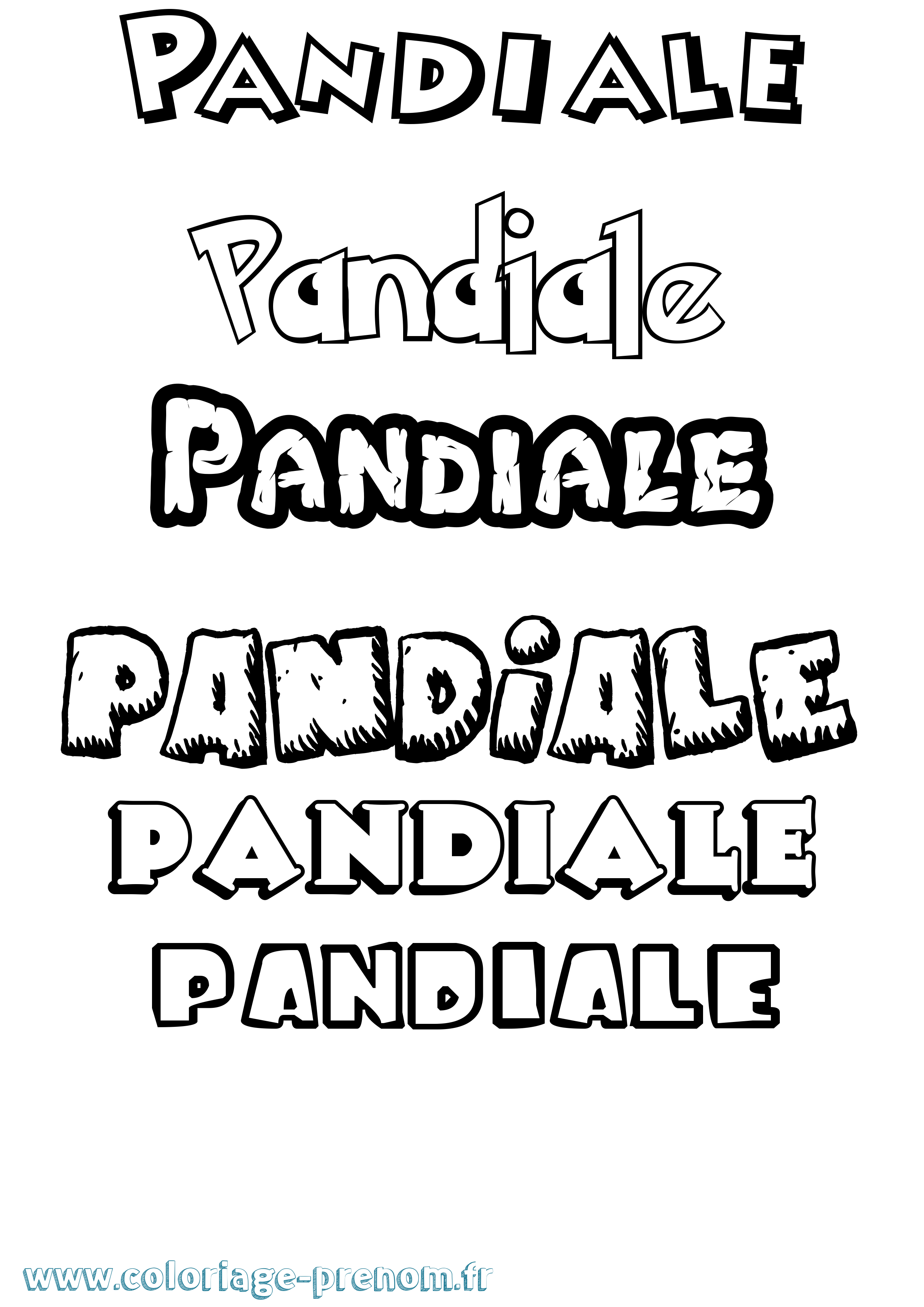 Coloriage Pandiale Dessin Animé Coloriage prénom Pandiale Dessin Animé