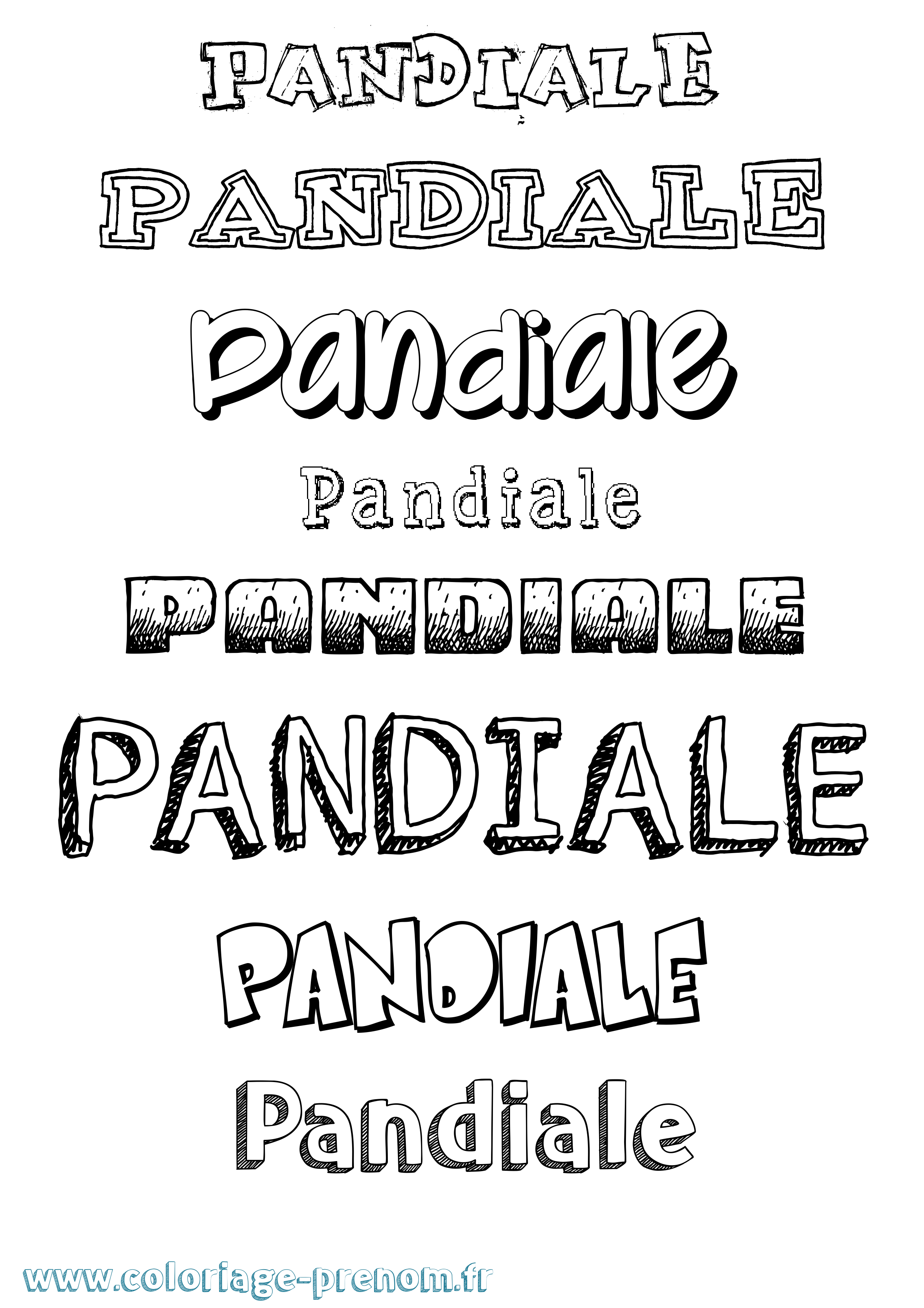 Coloriage Pandiale Dessiné Coloriage prénom Pandiale Dessiné