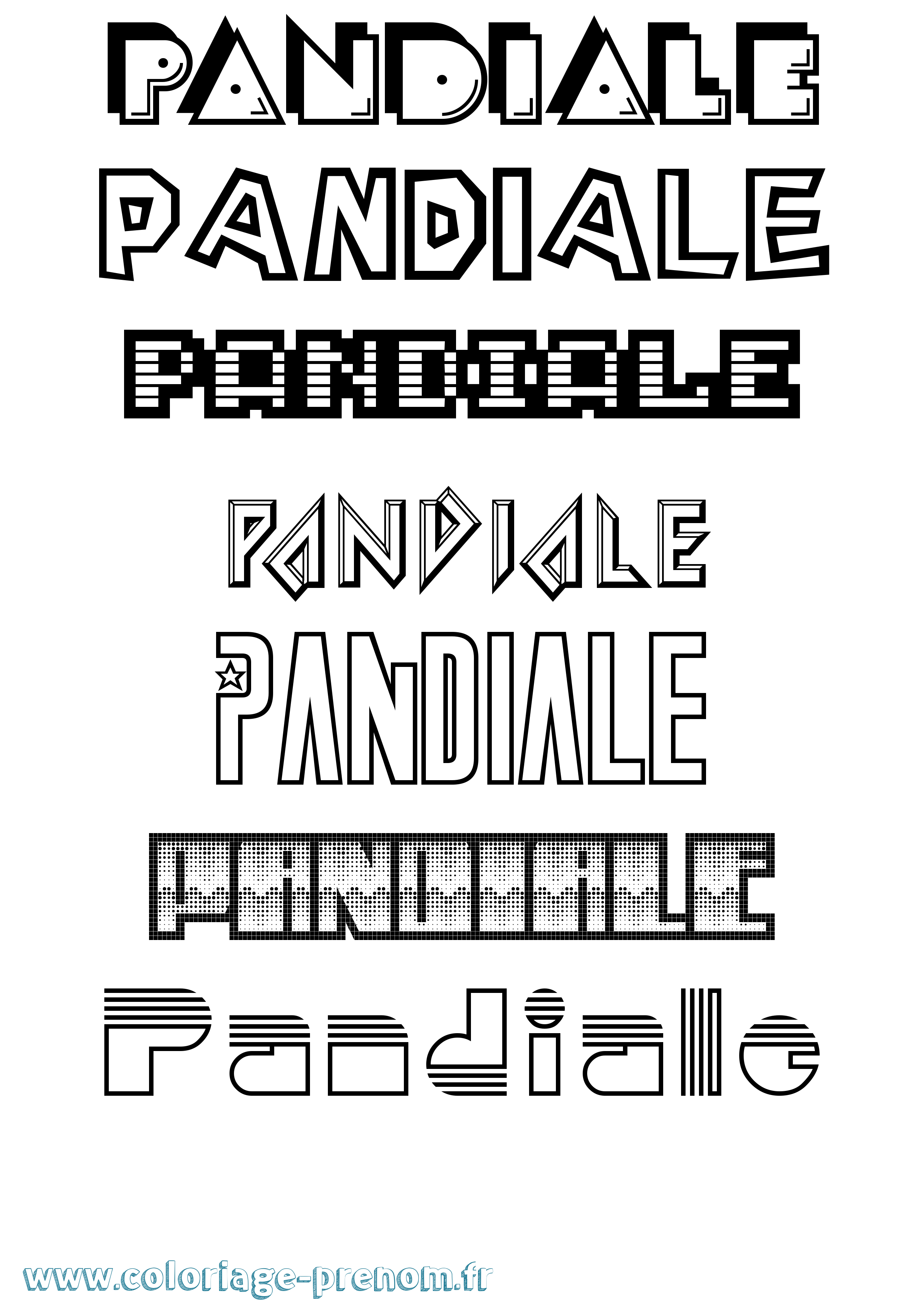 Coloriage Pandiale Jeux Vidéos Coloriage prénom Pandiale Jeux Vidéos