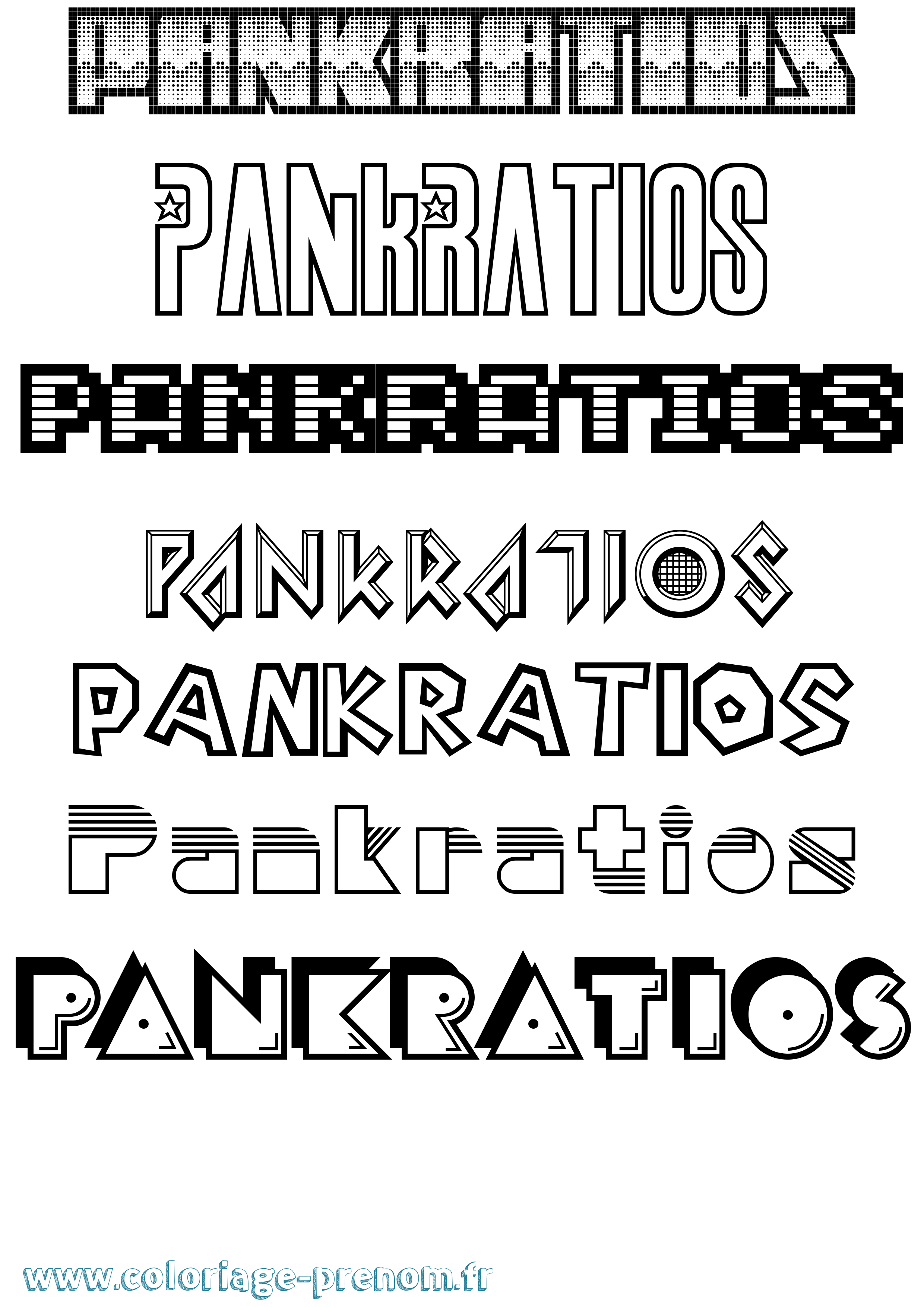 Coloriage Pankratios Jeux Vidéos Coloriage prénom Pankratios Jeux Vidéos
