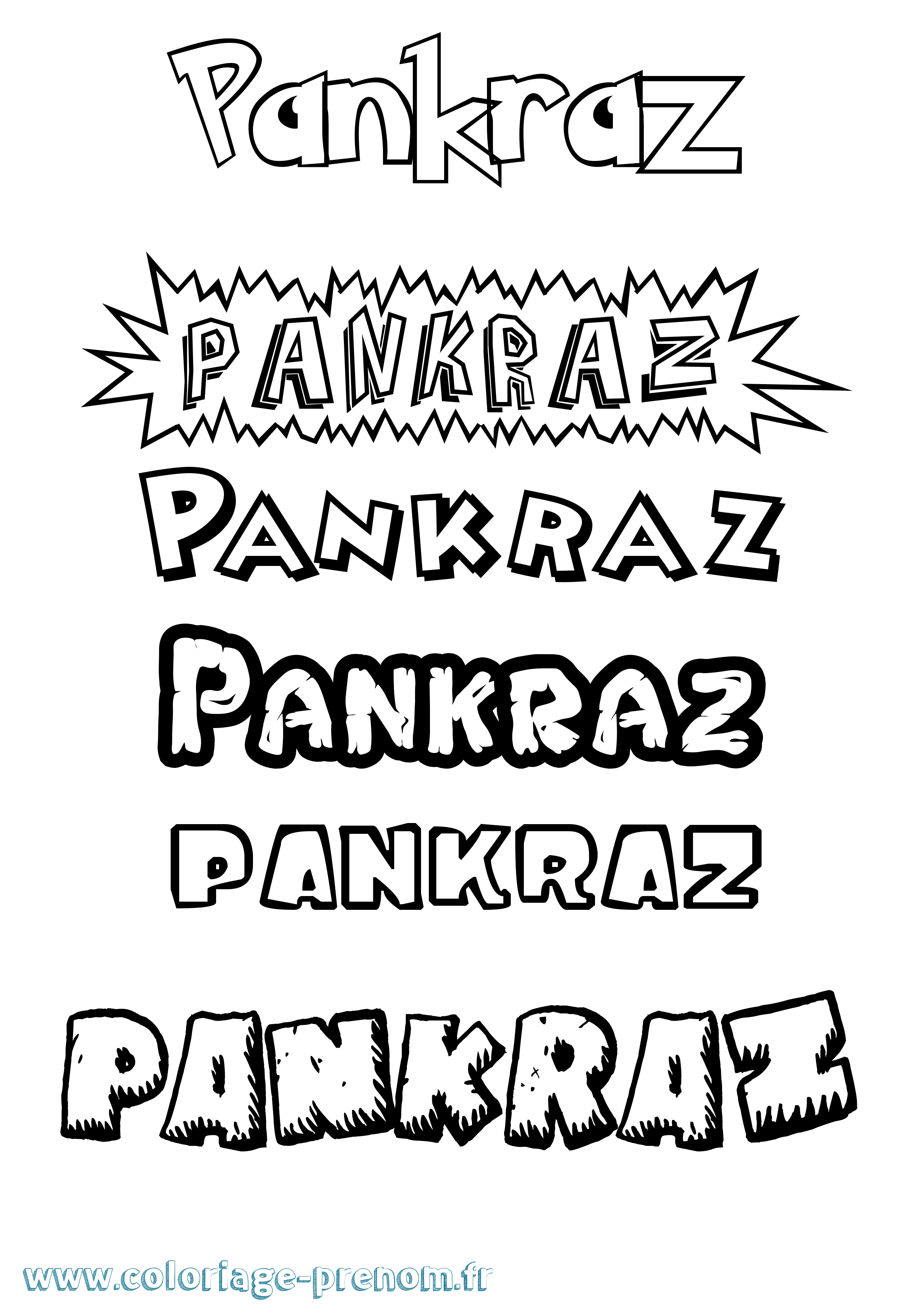 Coloriage Pankraz Dessin Animé Coloriage prénom Pankraz Dessin Animé