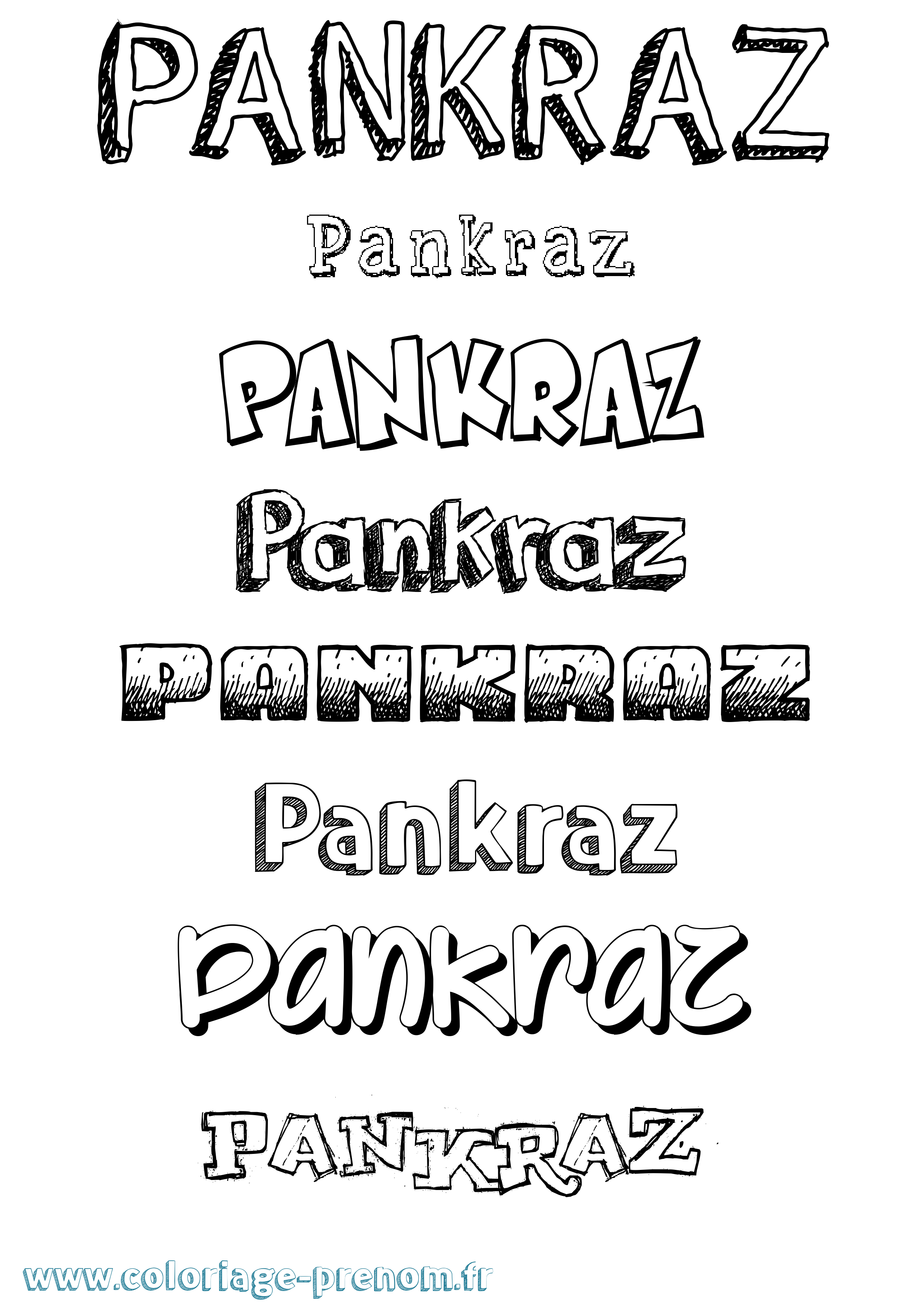 Coloriage Pankraz Dessiné Coloriage prénom Pankraz Dessiné