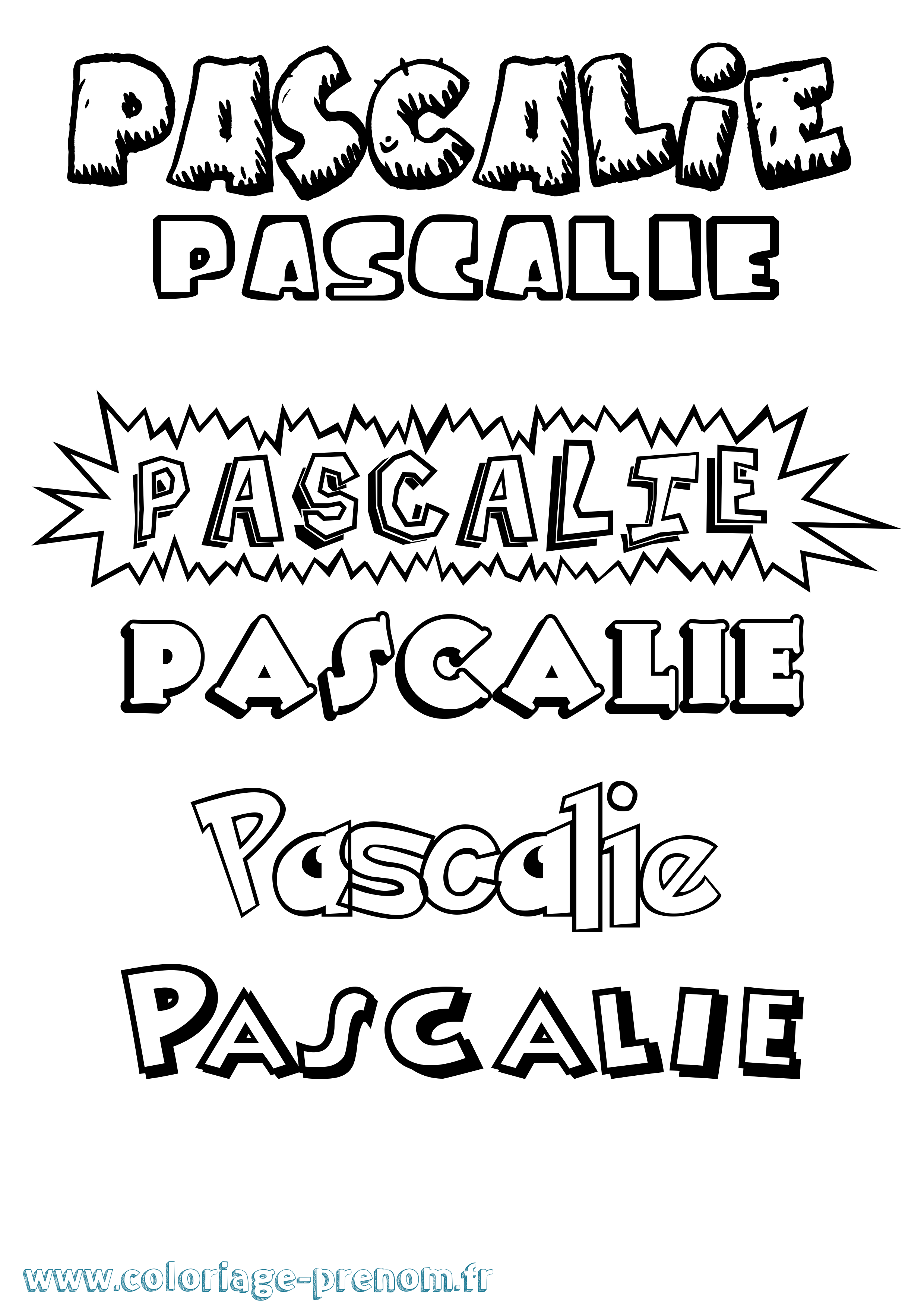 Coloriage Pascalie Dessin Animé Coloriage prénom Pascalie Dessin Animé