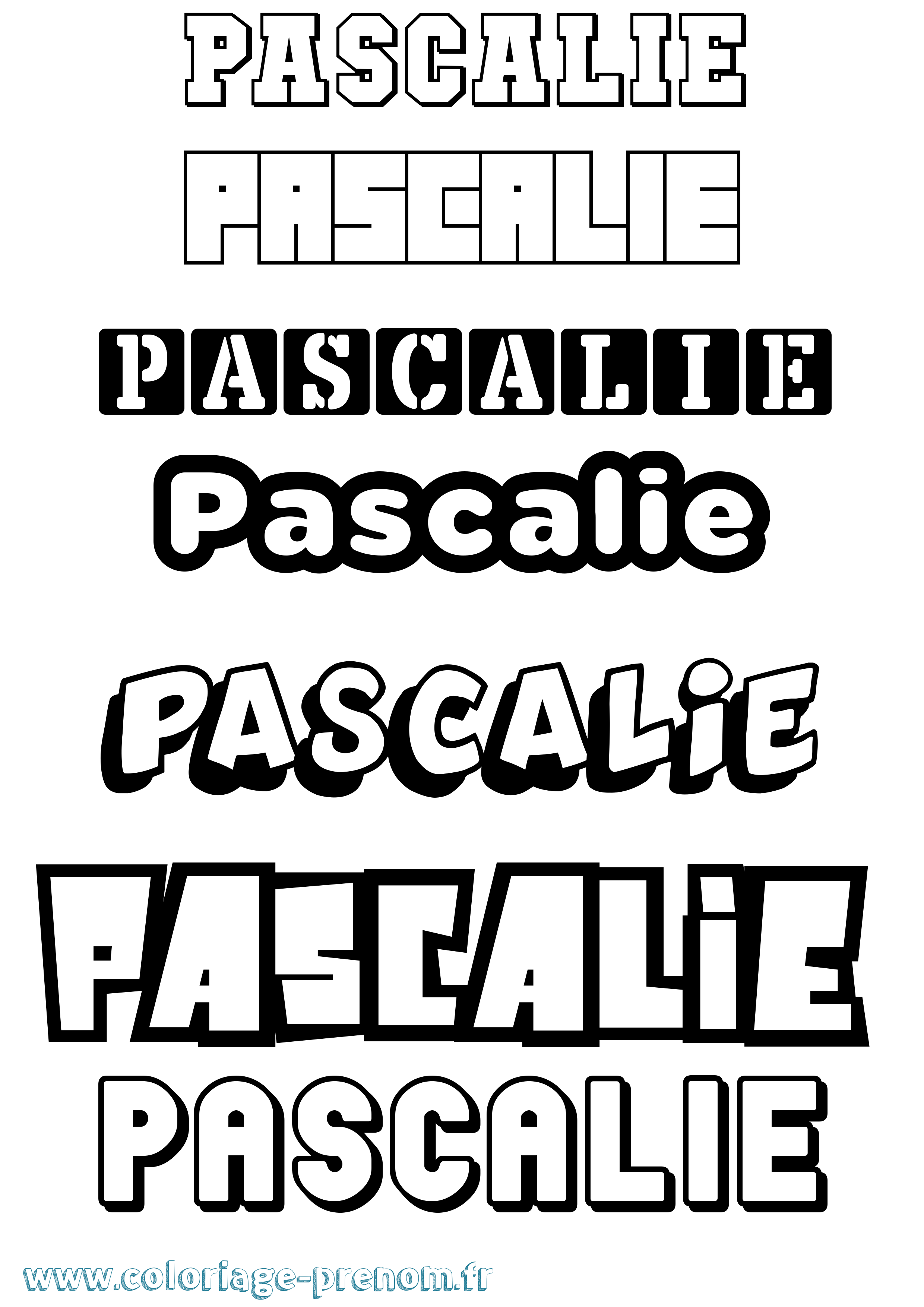 Coloriage Pascalie Simple Coloriage prénom Pascalie Simple