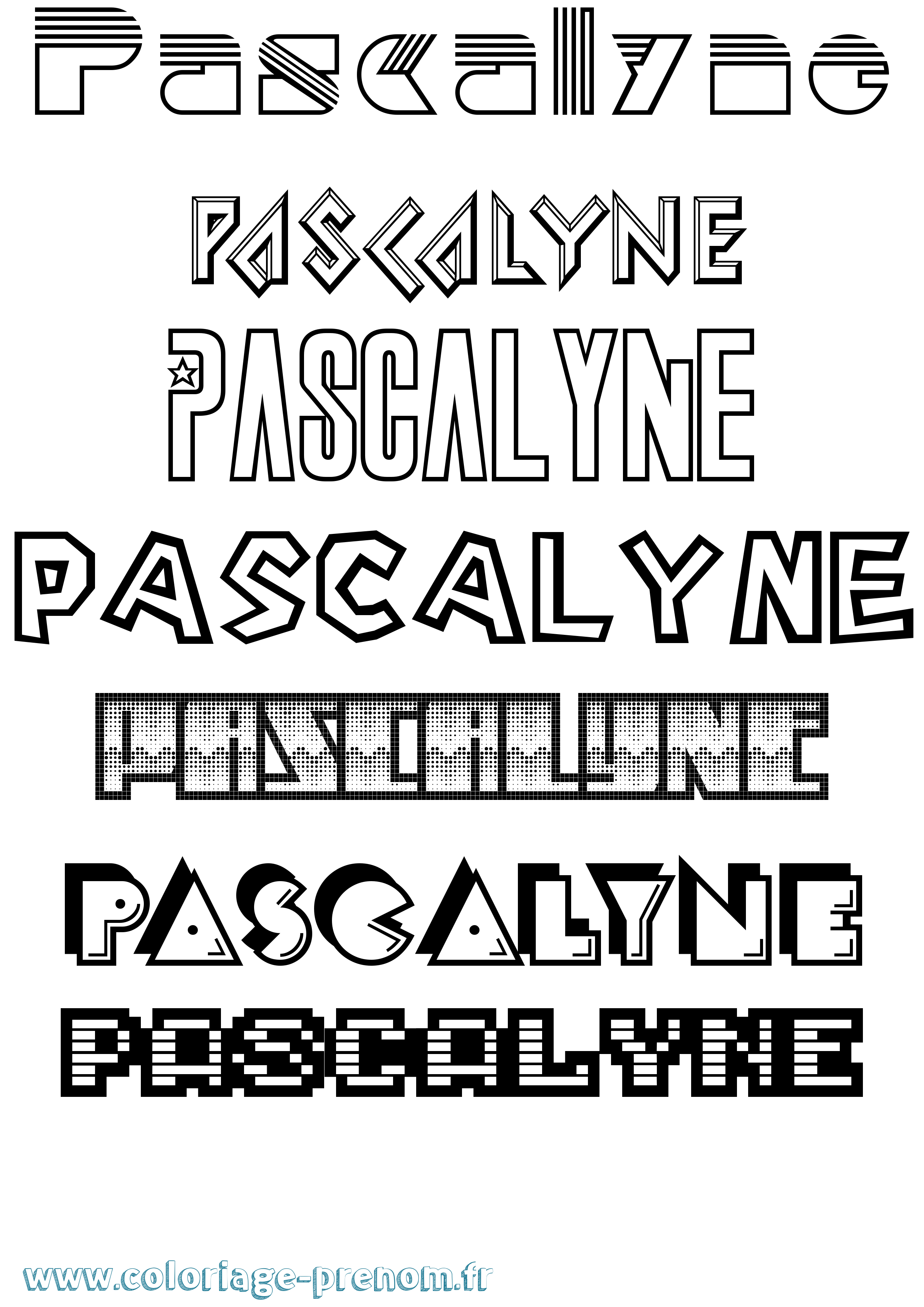 Coloriage Pascalyne Jeux Vidéos Coloriage prénom Pascalyne Jeux Vidéos