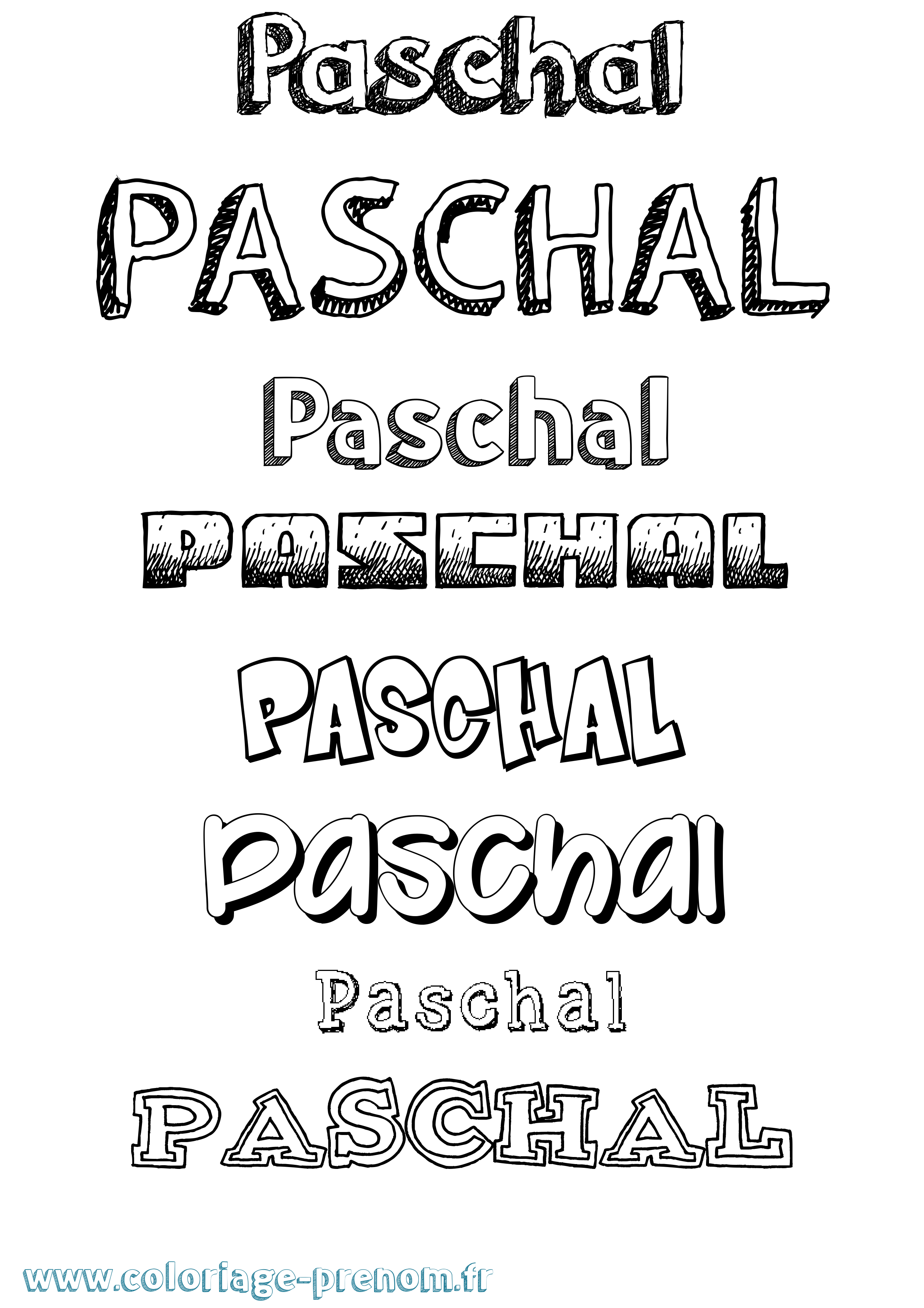 Coloriage Paschal Dessiné Coloriage prénom Paschal Dessiné