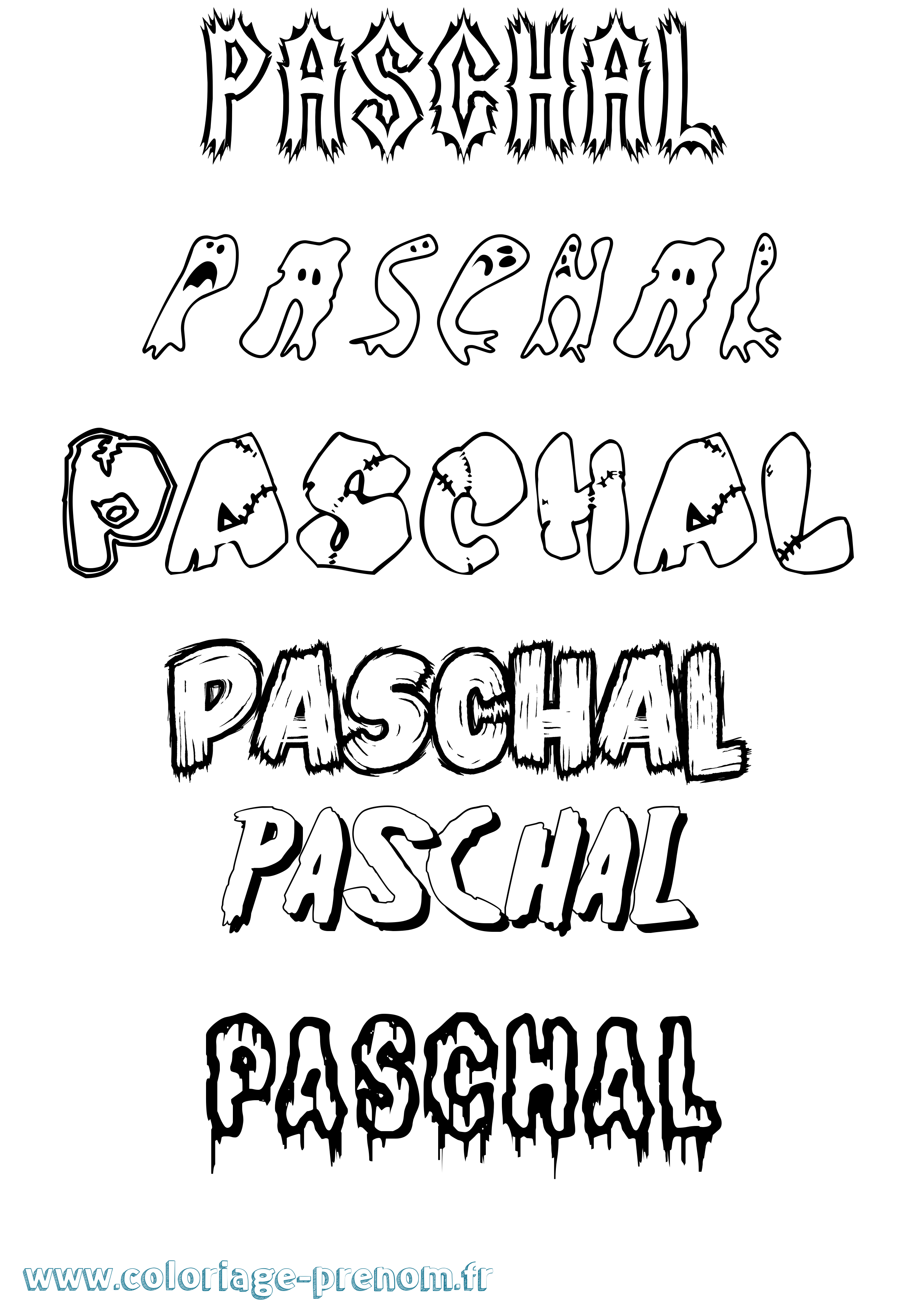 Coloriage Paschal Frisson Coloriage prénom Paschal Frisson