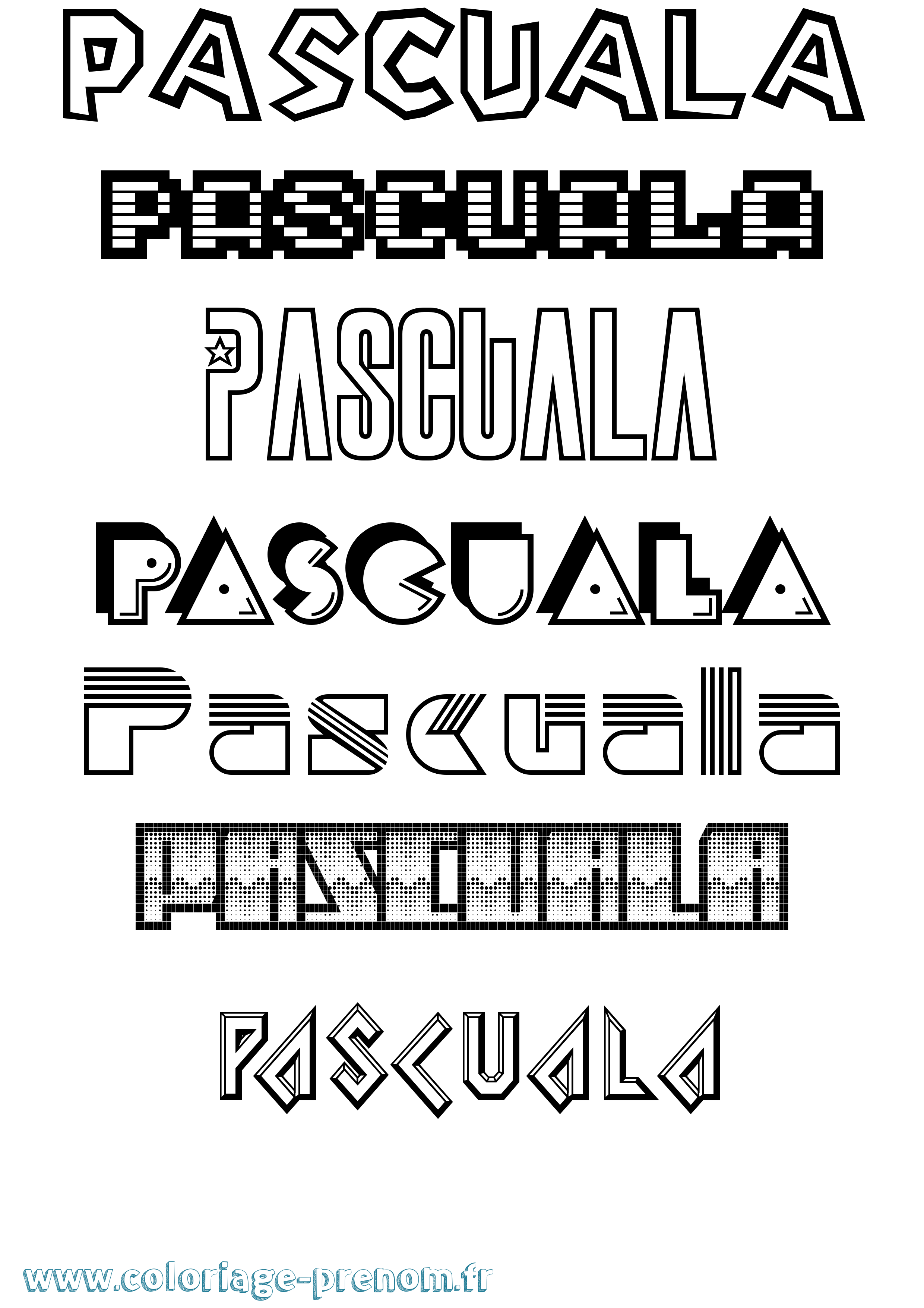 Coloriage Pascuala Jeux Vidéos Coloriage prénom Pascuala Jeux Vidéos