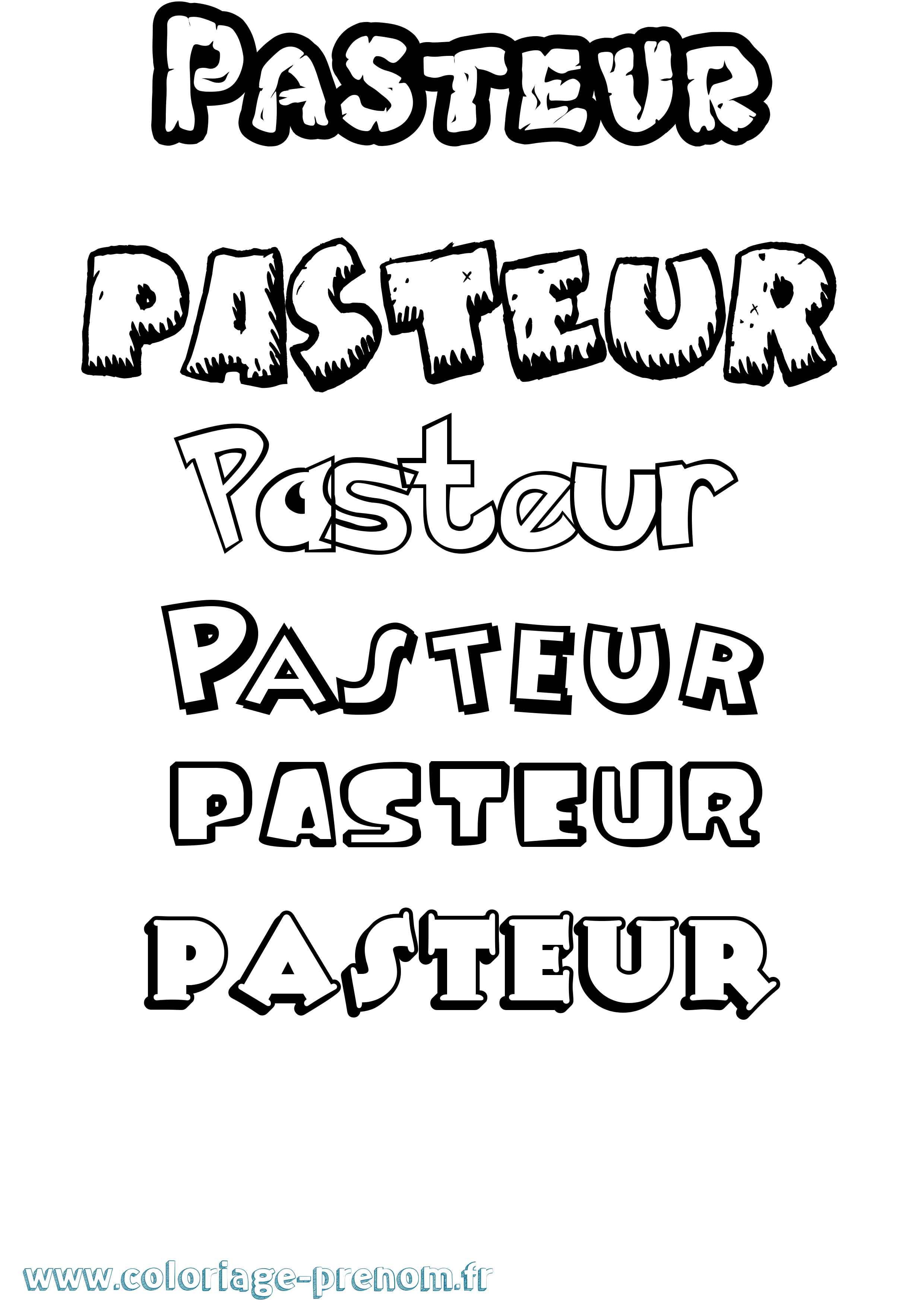 Coloriage Pasteur Dessin Animé Coloriage prénom Pasteur Dessin Animé