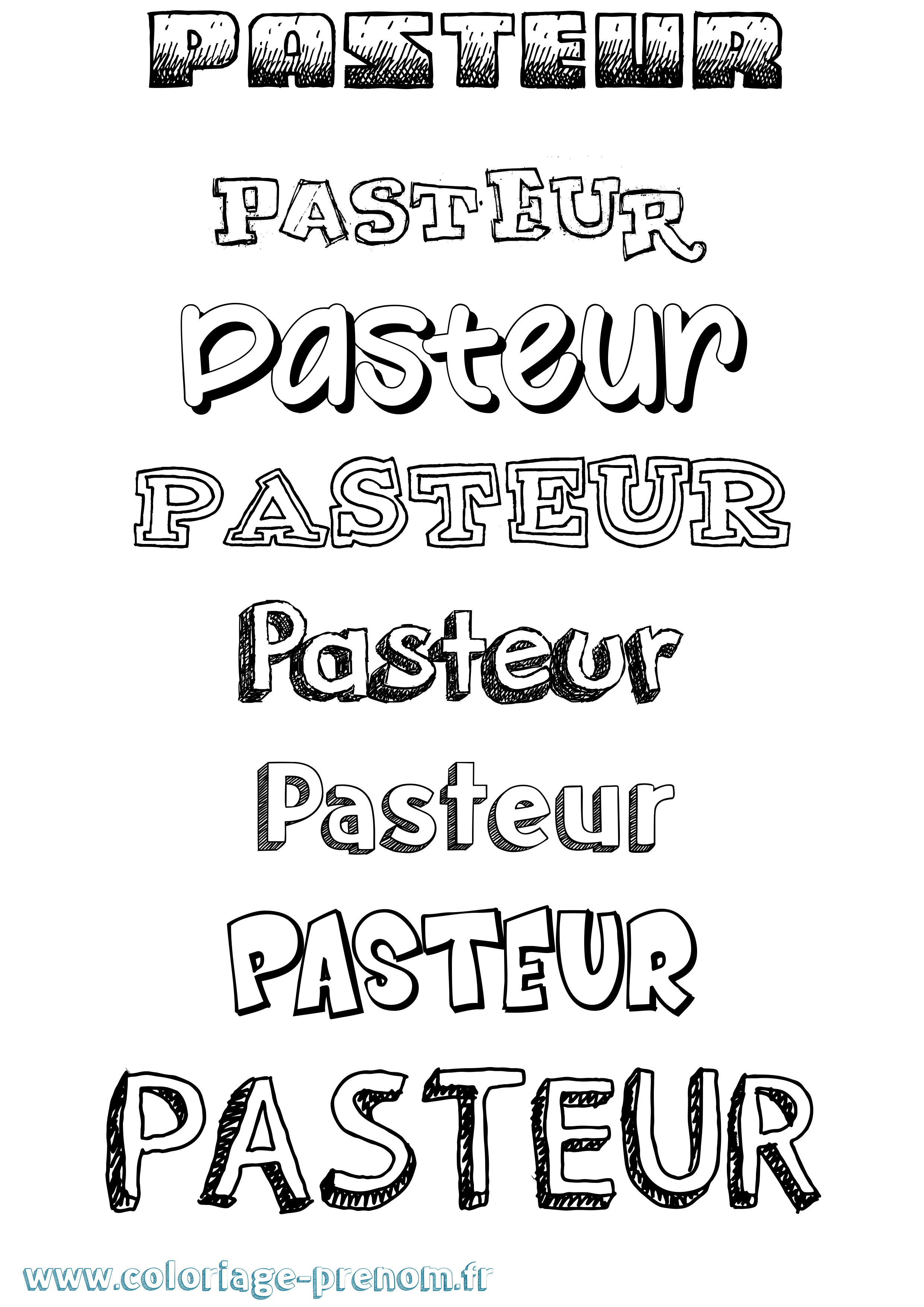 Coloriage Pasteur Dessiné Coloriage prénom Pasteur Dessiné