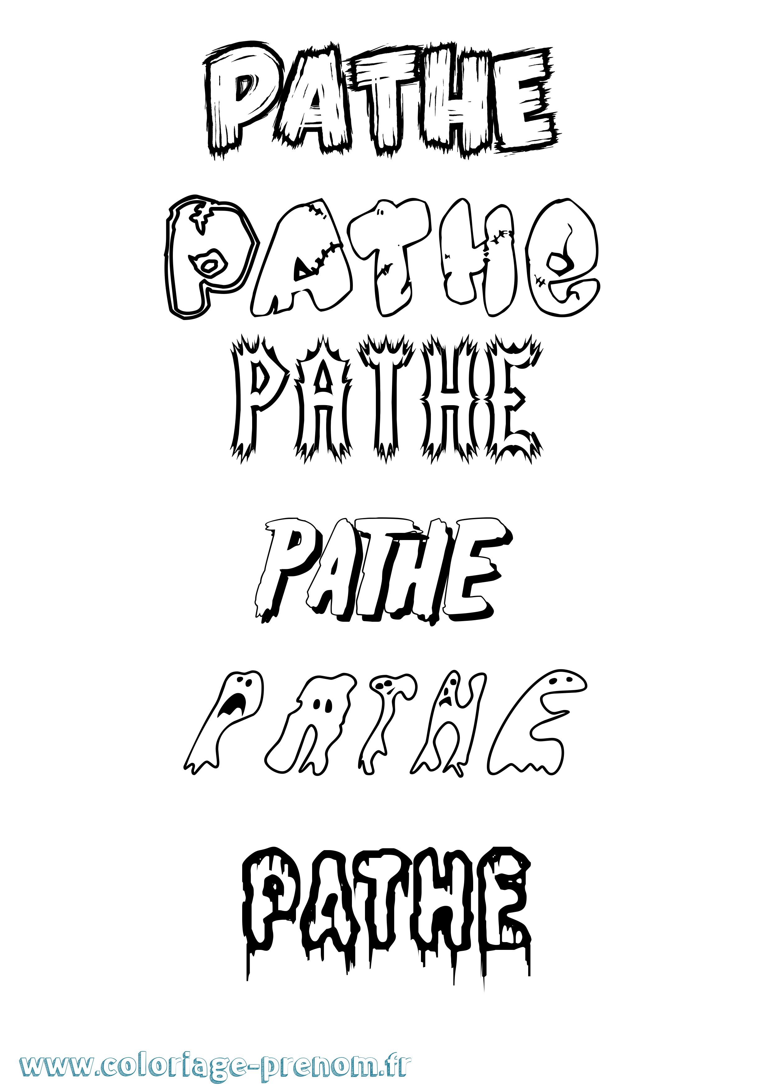 Coloriage Pathe Frisson Coloriage prénom Pathe Frisson