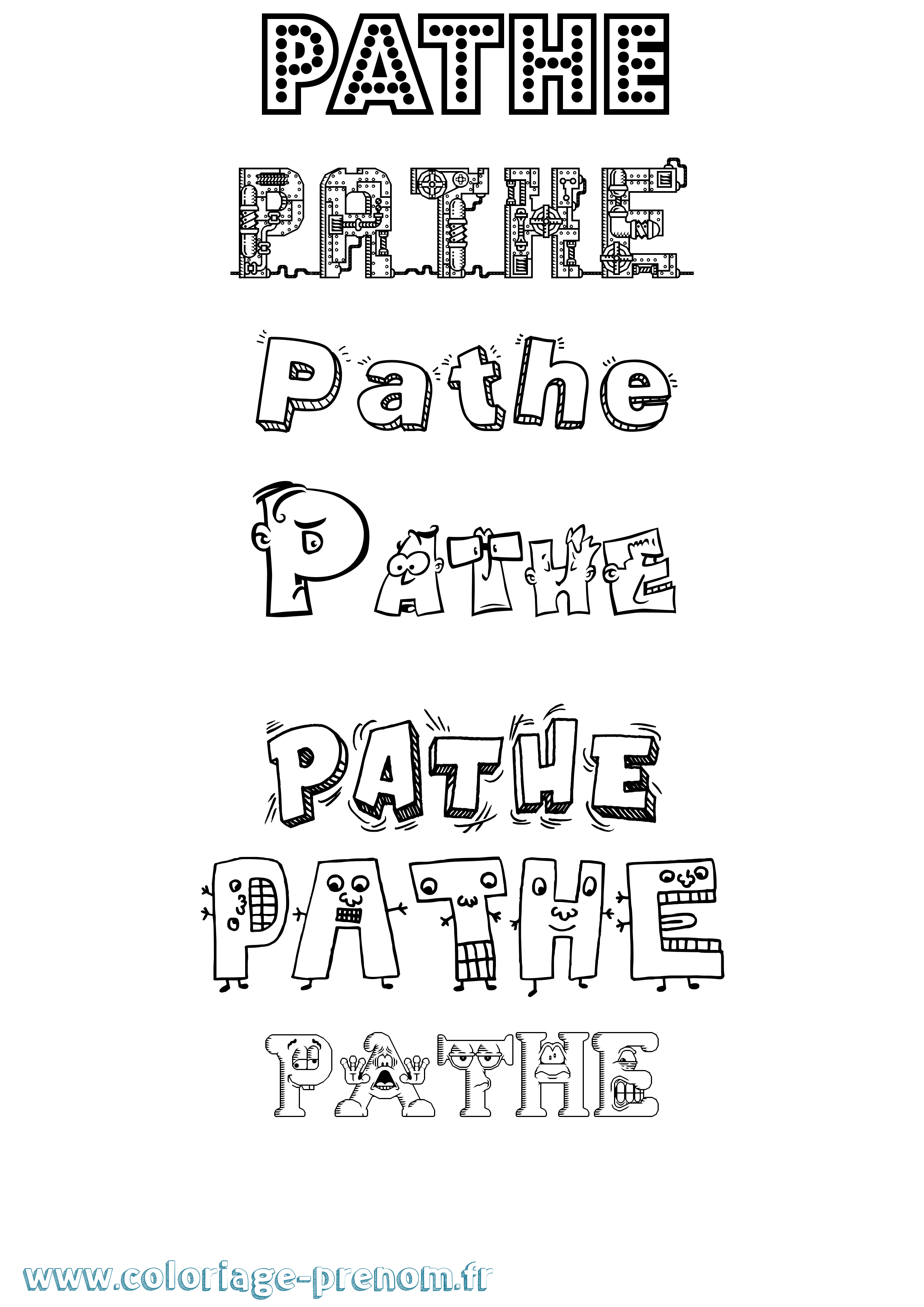 Coloriage Pathe Fun Coloriage prénom Pathe Fun
