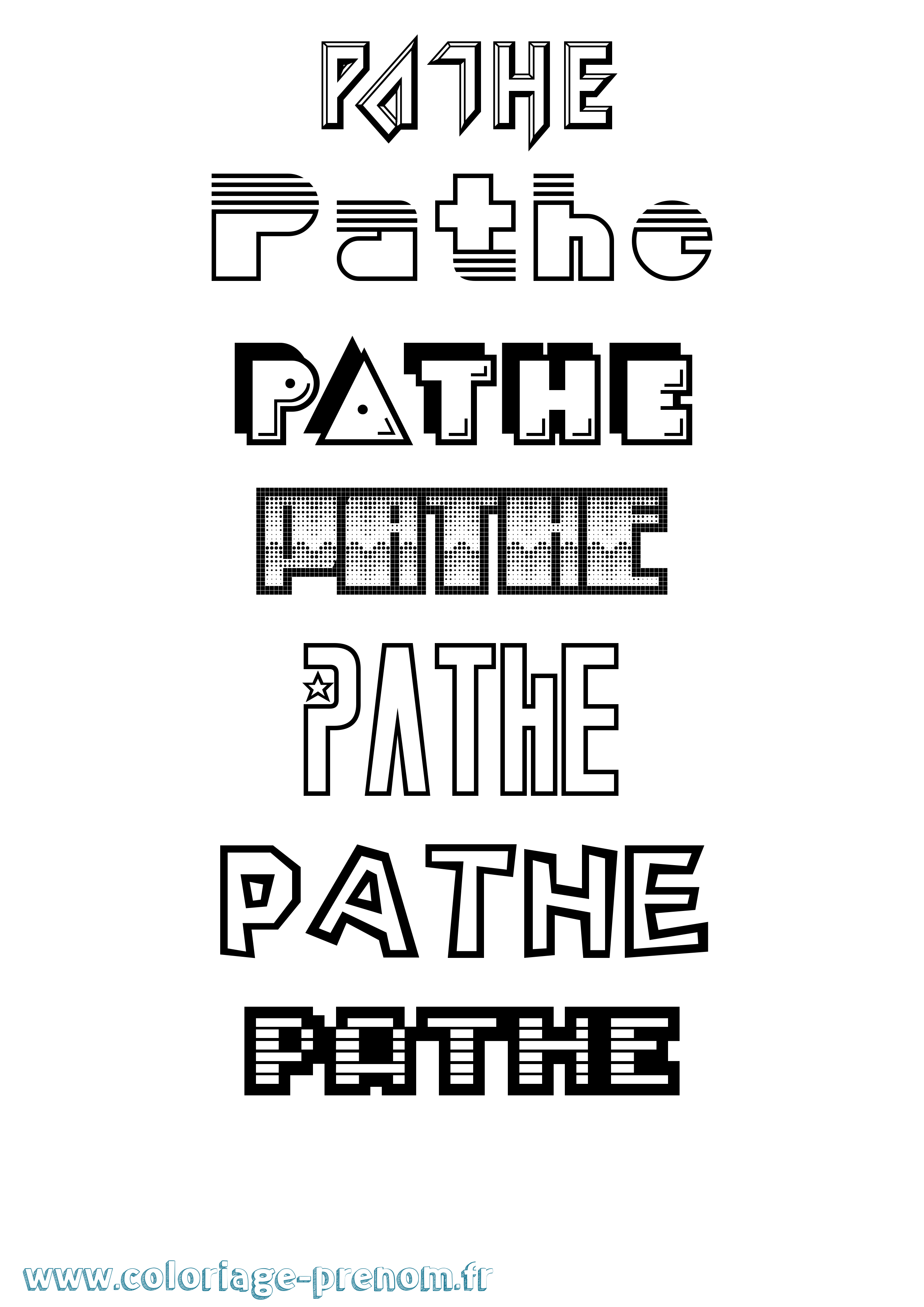 Coloriage Pathe Jeux Vidéos Coloriage prénom Pathe Jeux Vidéos