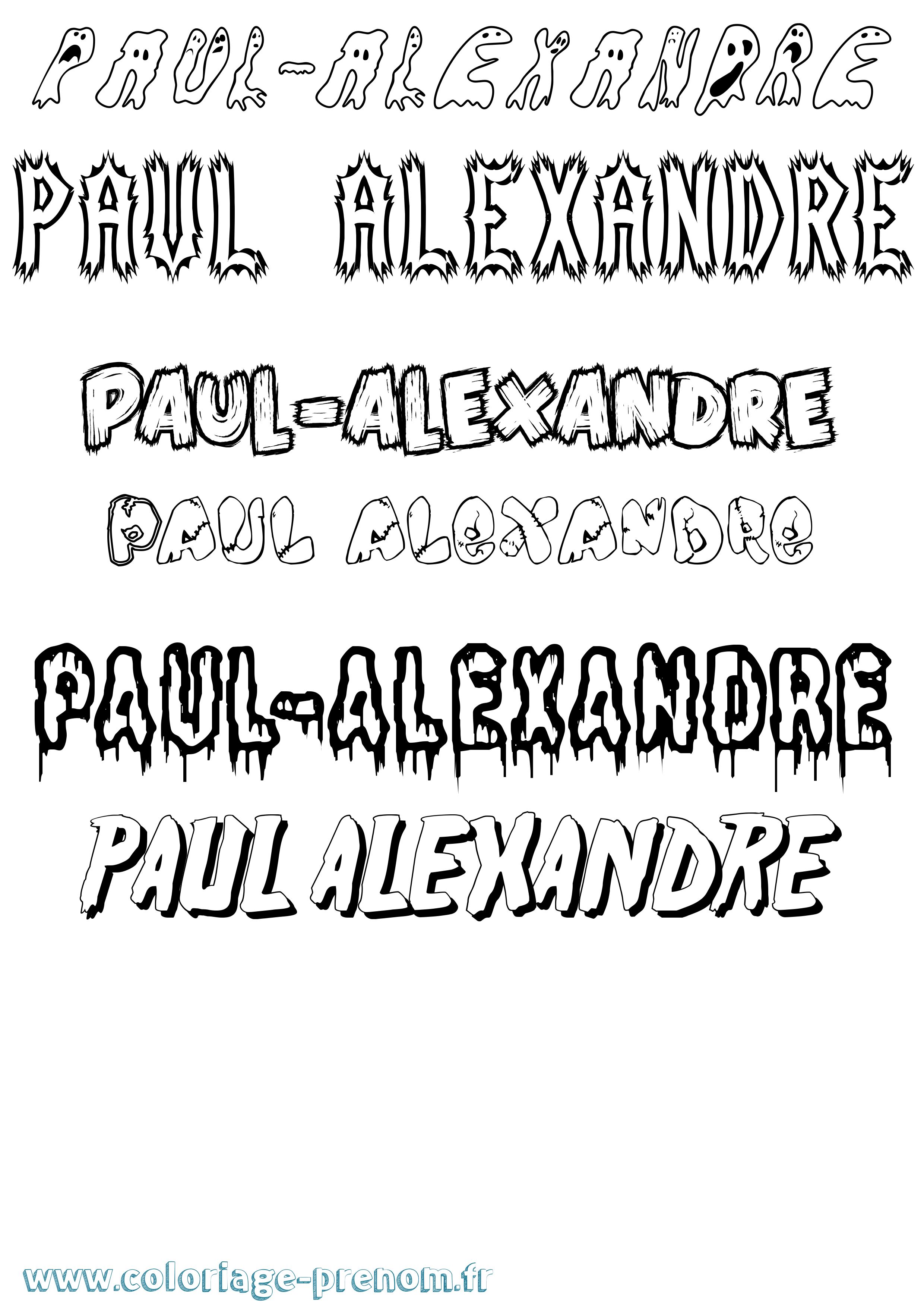 Coloriage Paul-Alexandre Frisson Coloriage prénom Paul-Alexandre Frisson
