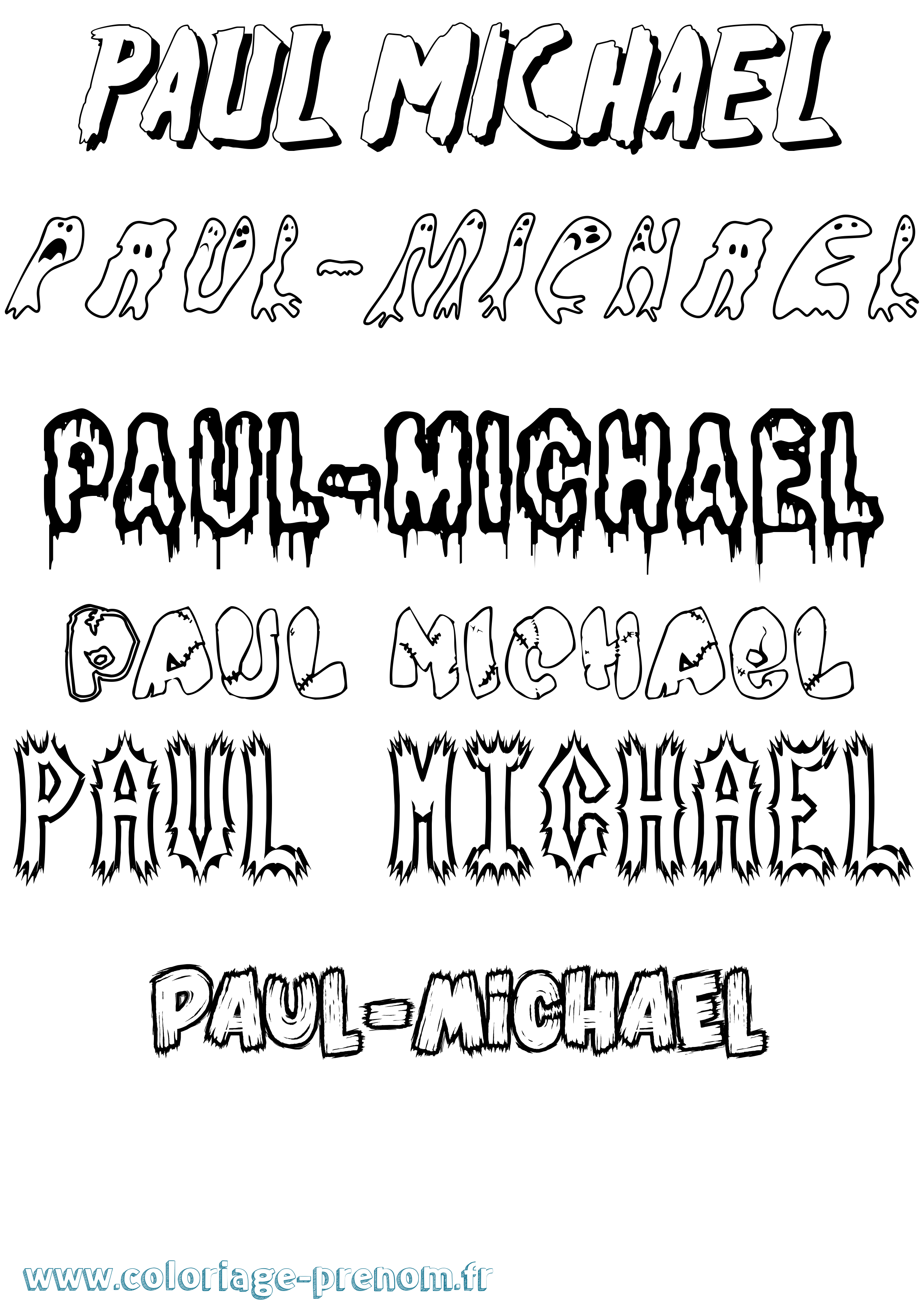 Coloriage Paul-Michael Frisson Coloriage prénom Paul-Michael Frisson