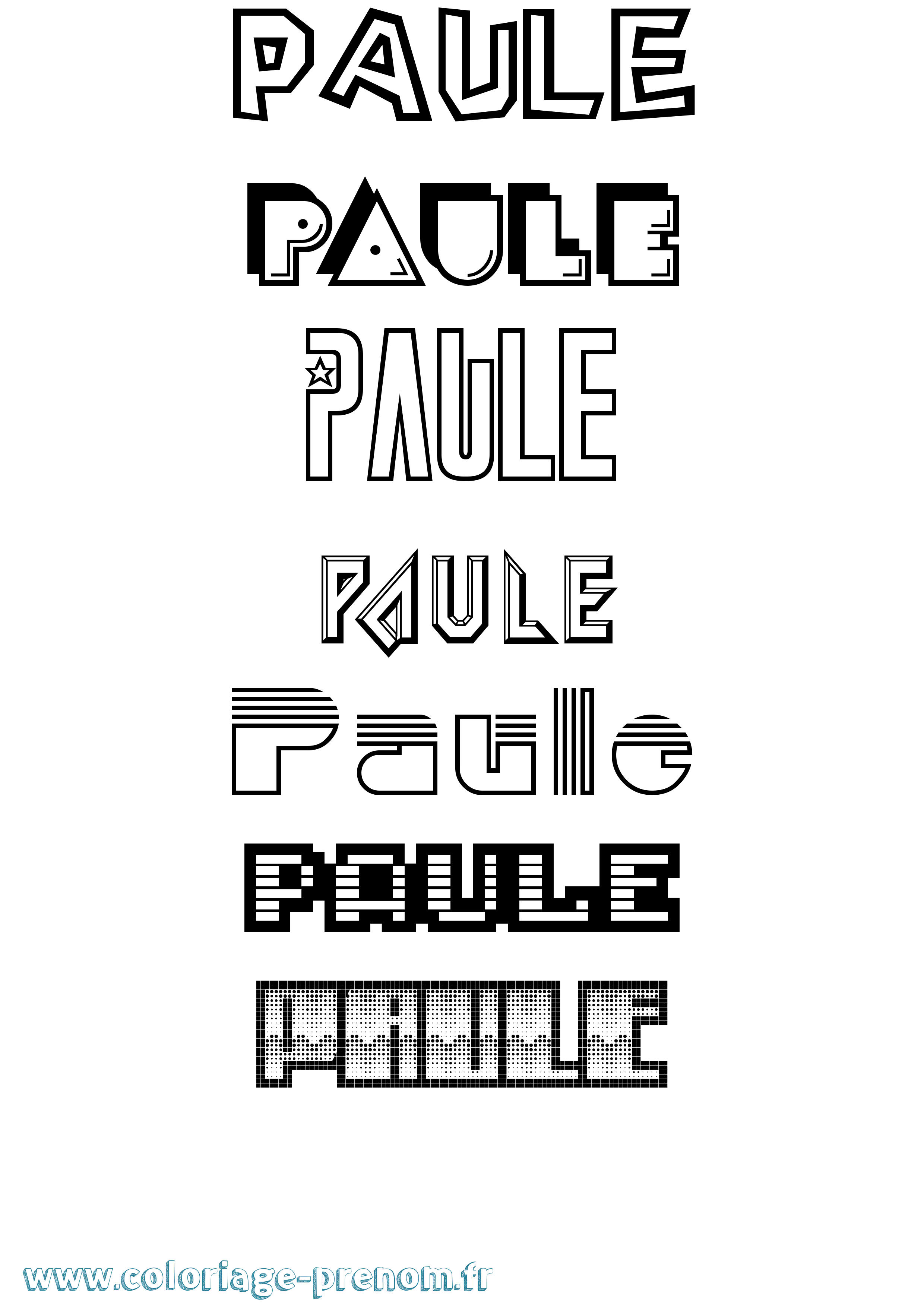 Coloriage Paule Jeux Vidéos Coloriage prénom Paule Jeux Vidéos