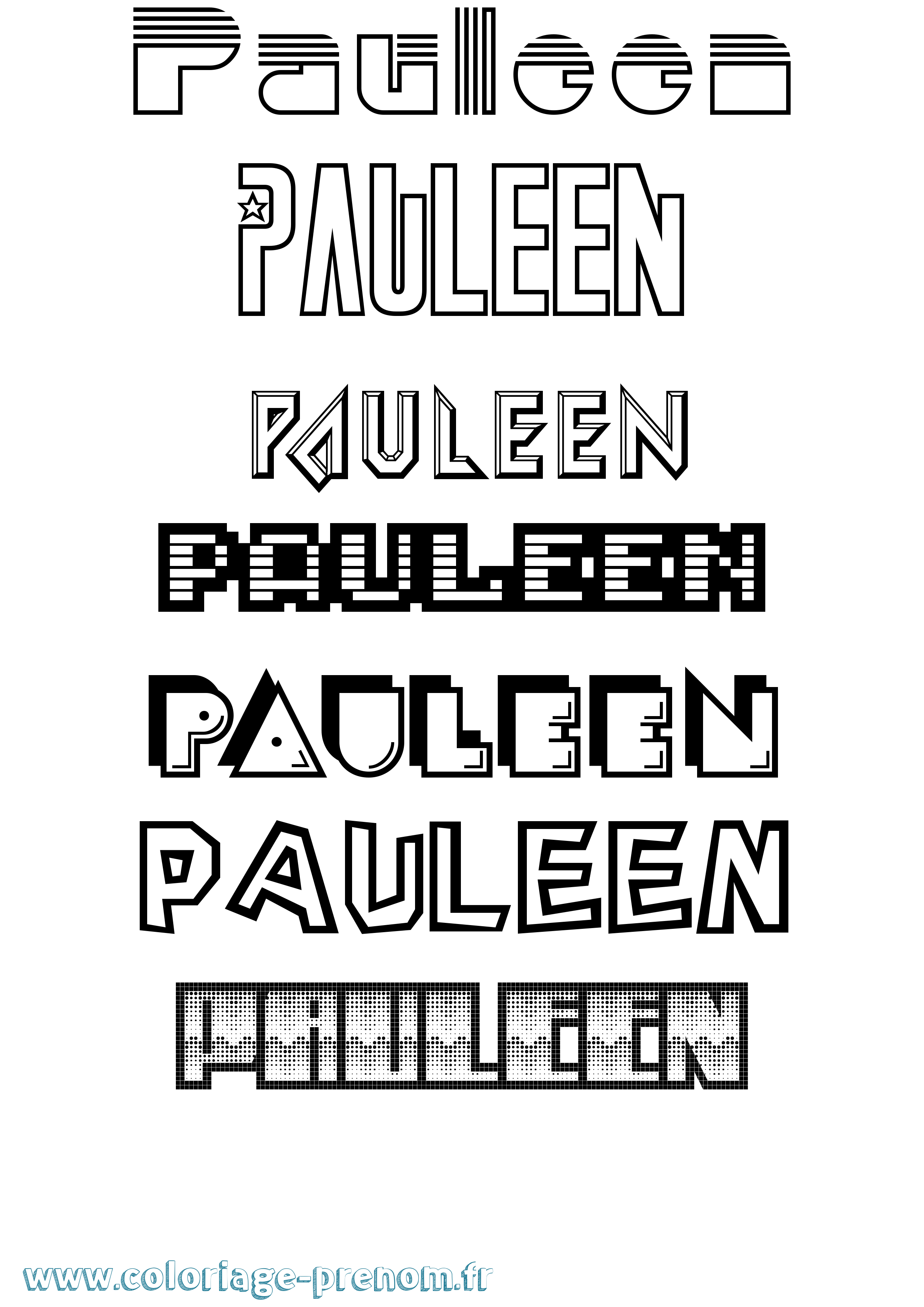 Coloriage Pauleen Jeux Vidéos Coloriage prénom Pauleen Jeux Vidéos