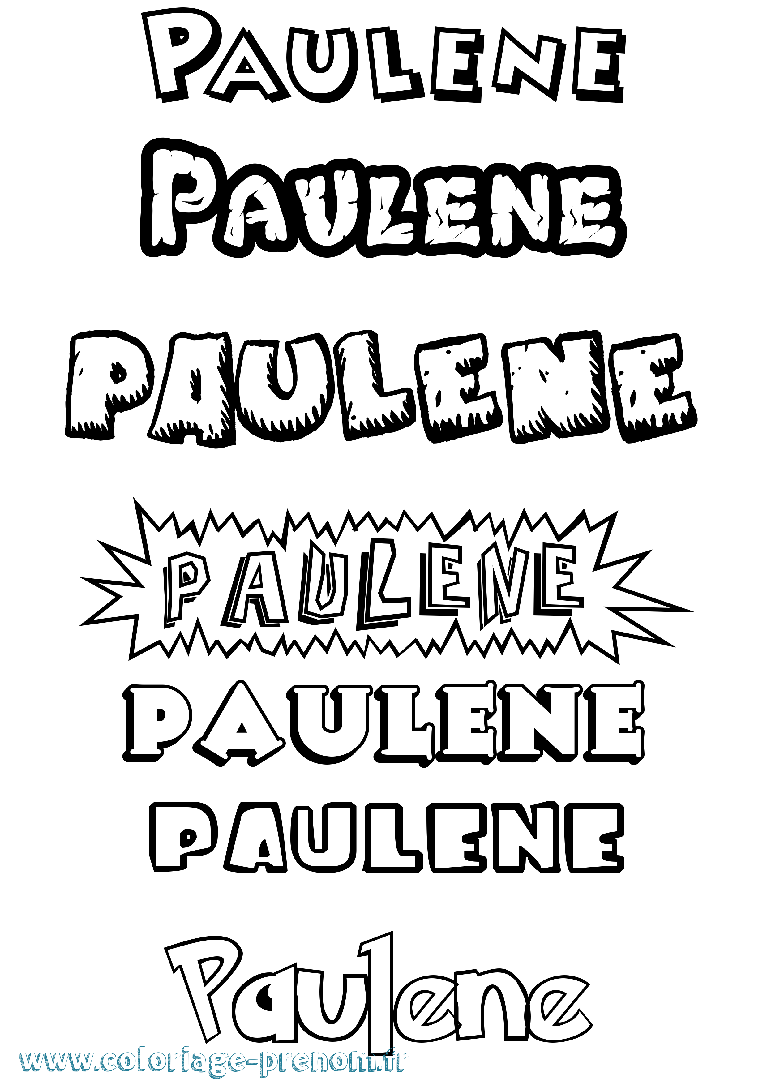 Coloriage Paulene Dessin Animé Coloriage prénom Paulene Dessin Animé