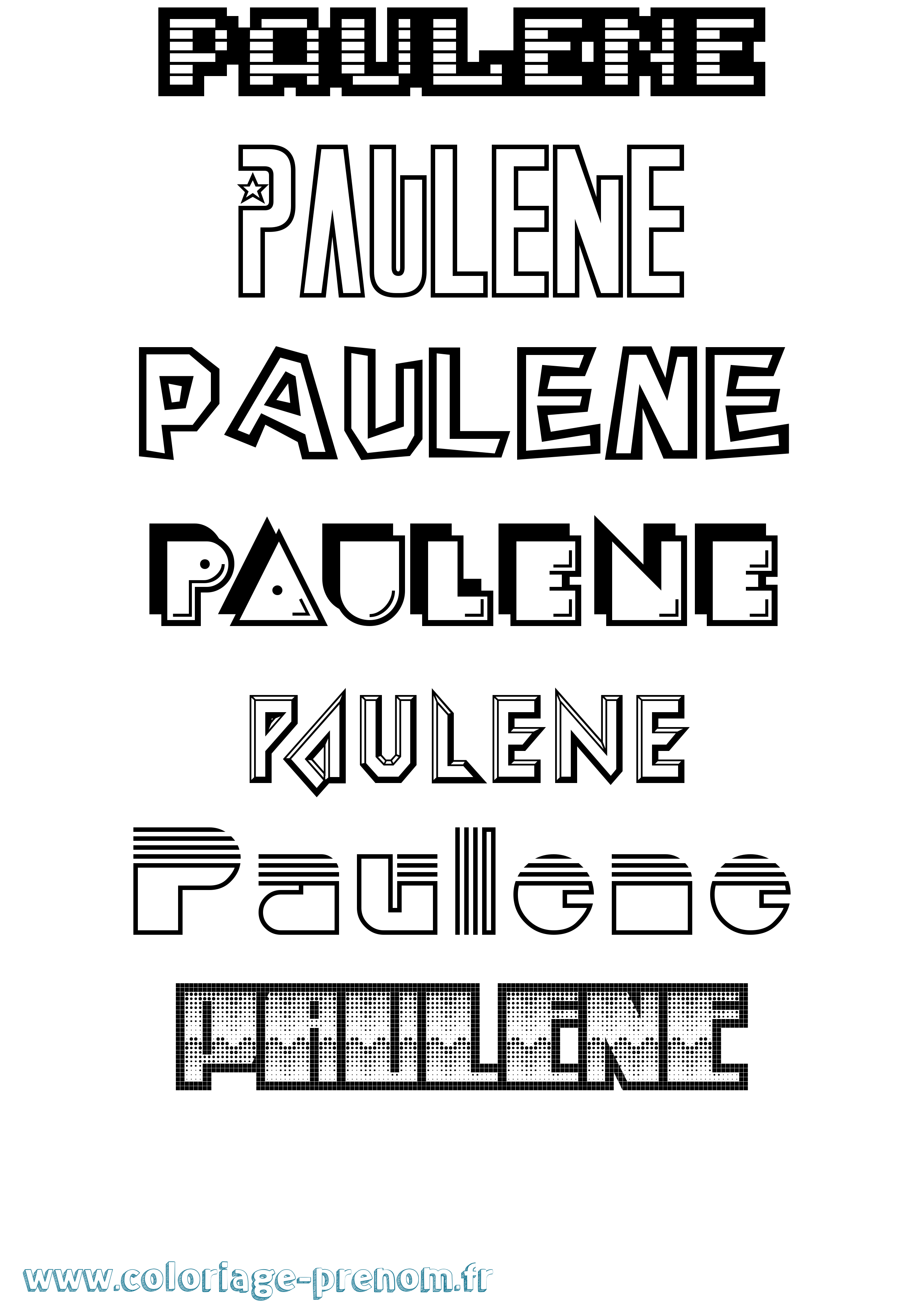 Coloriage Paulene Jeux Vidéos Coloriage prénom Paulene Jeux Vidéos