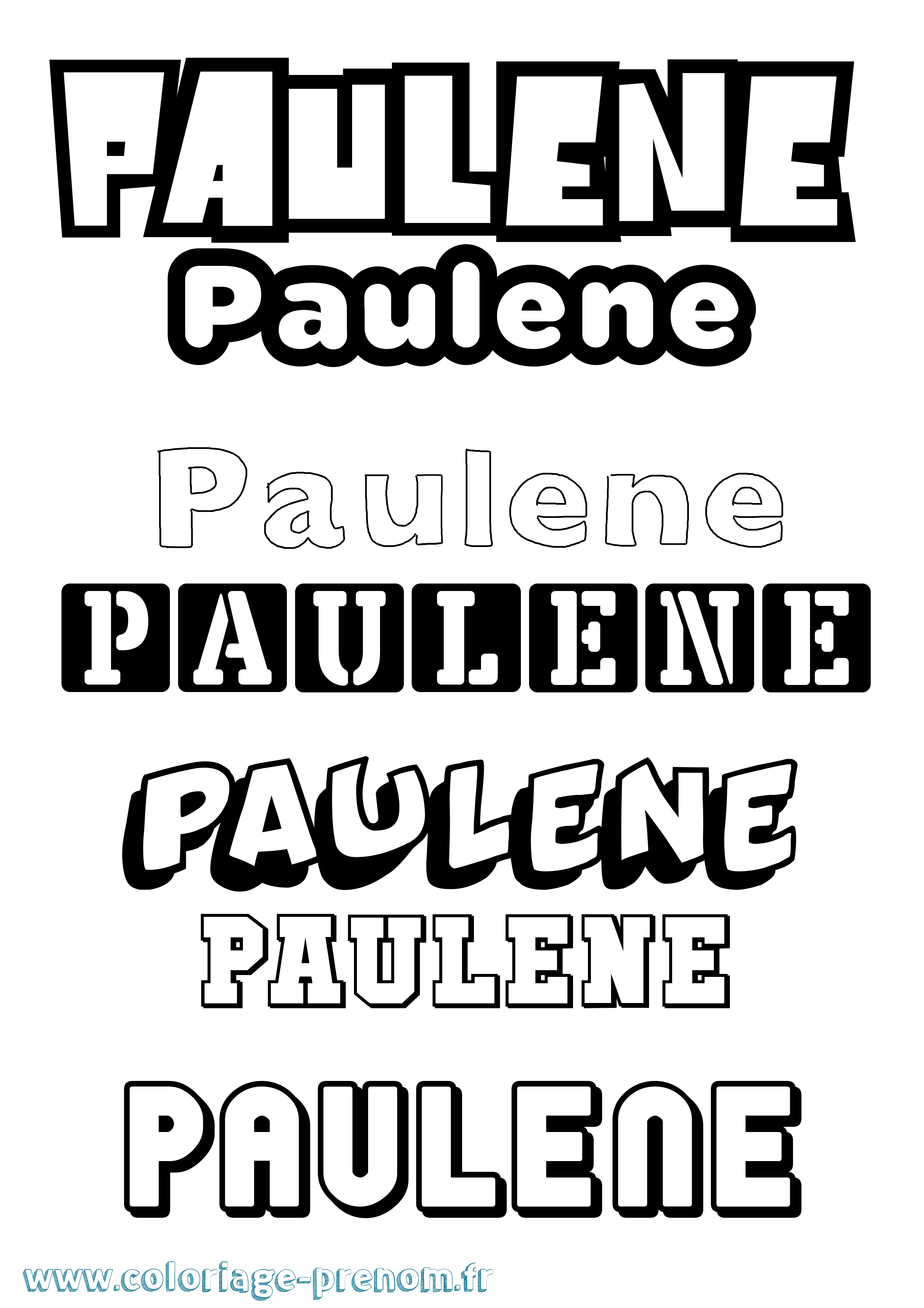 Coloriage Paulene Simple Coloriage prénom Paulene Simple