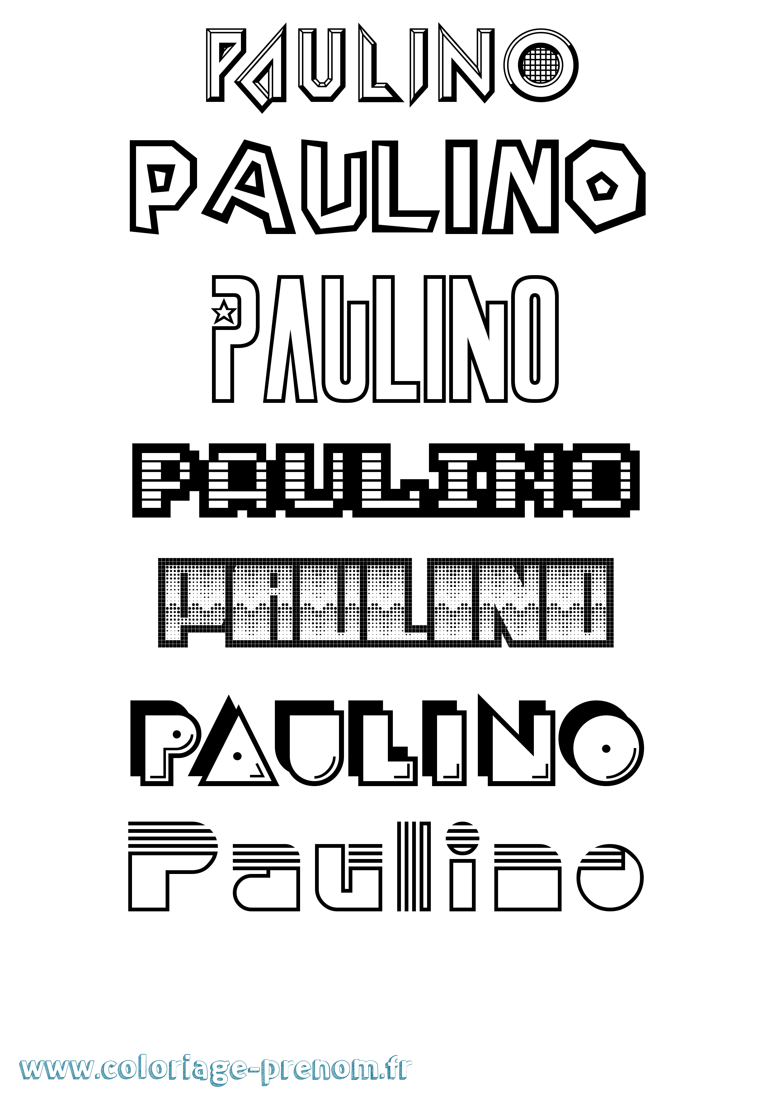 Coloriage Paulino Jeux Vidéos Coloriage prénom Paulino Jeux Vidéos