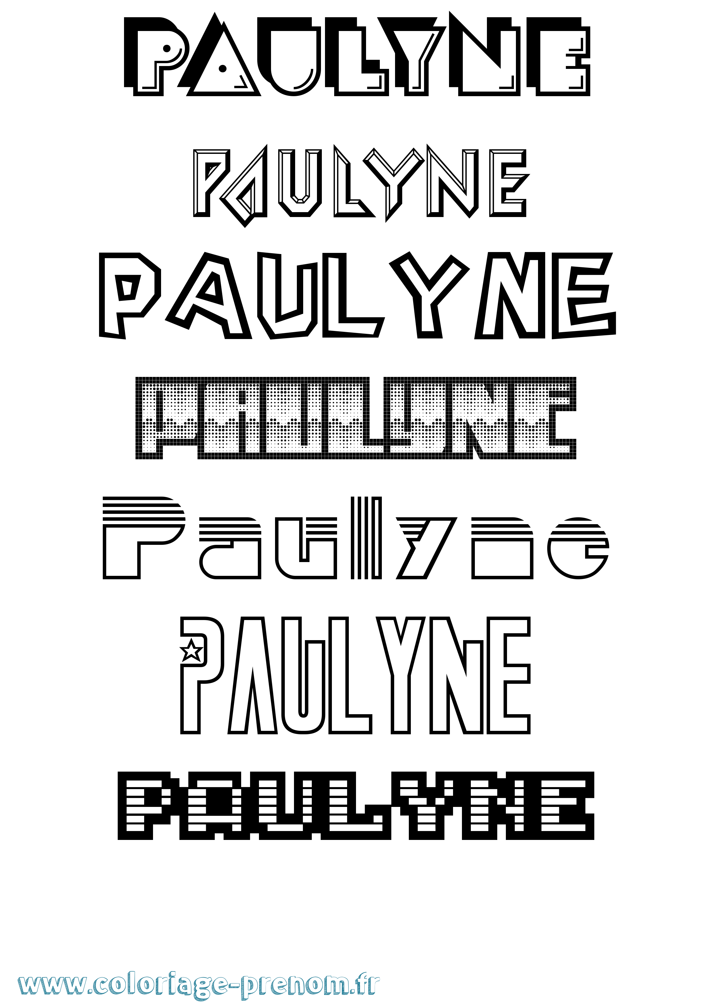 Coloriage Paulyne Jeux Vidéos Coloriage prénom Paulyne Jeux Vidéos