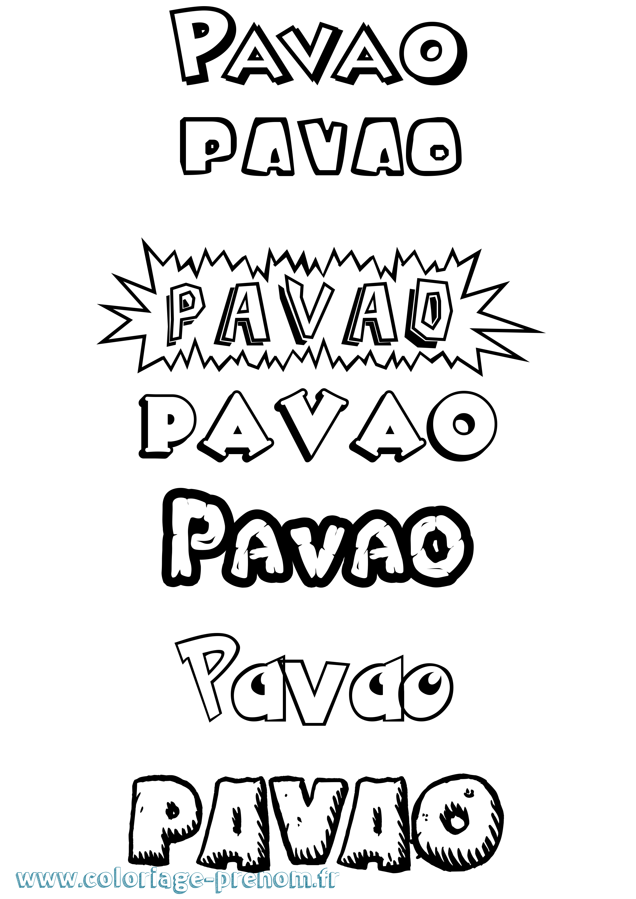 Coloriage Pavao Dessin Animé Coloriage prénom Pavao Dessin Animé