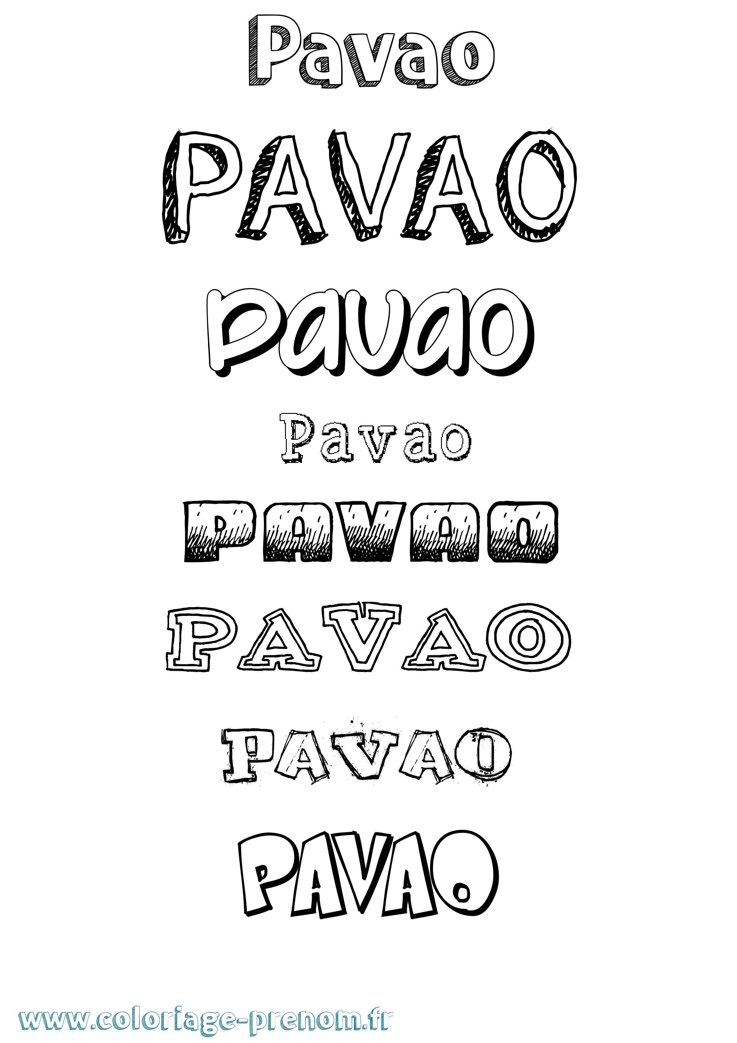 Coloriage Pavao Dessiné Coloriage prénom Pavao Dessiné