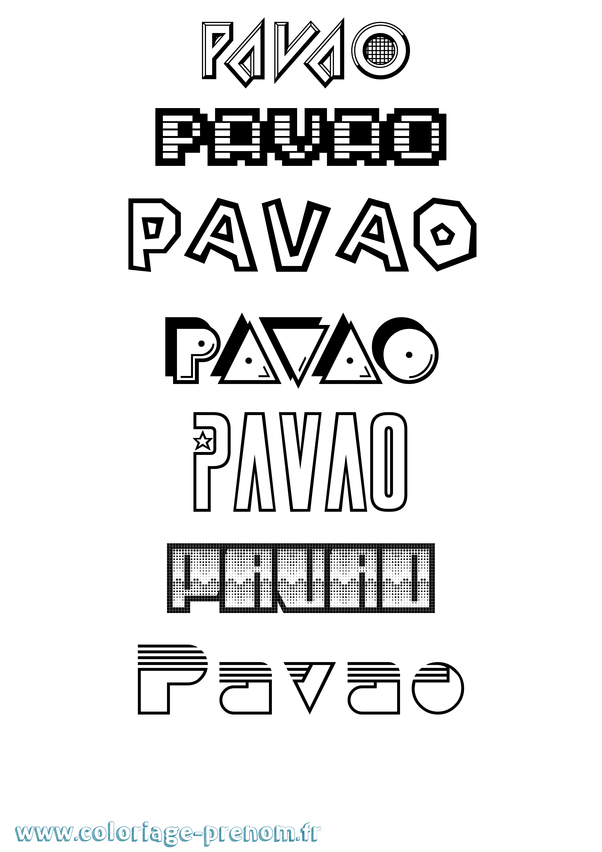 Coloriage Pavao Jeux Vidéos Coloriage prénom Pavao Jeux Vidéos