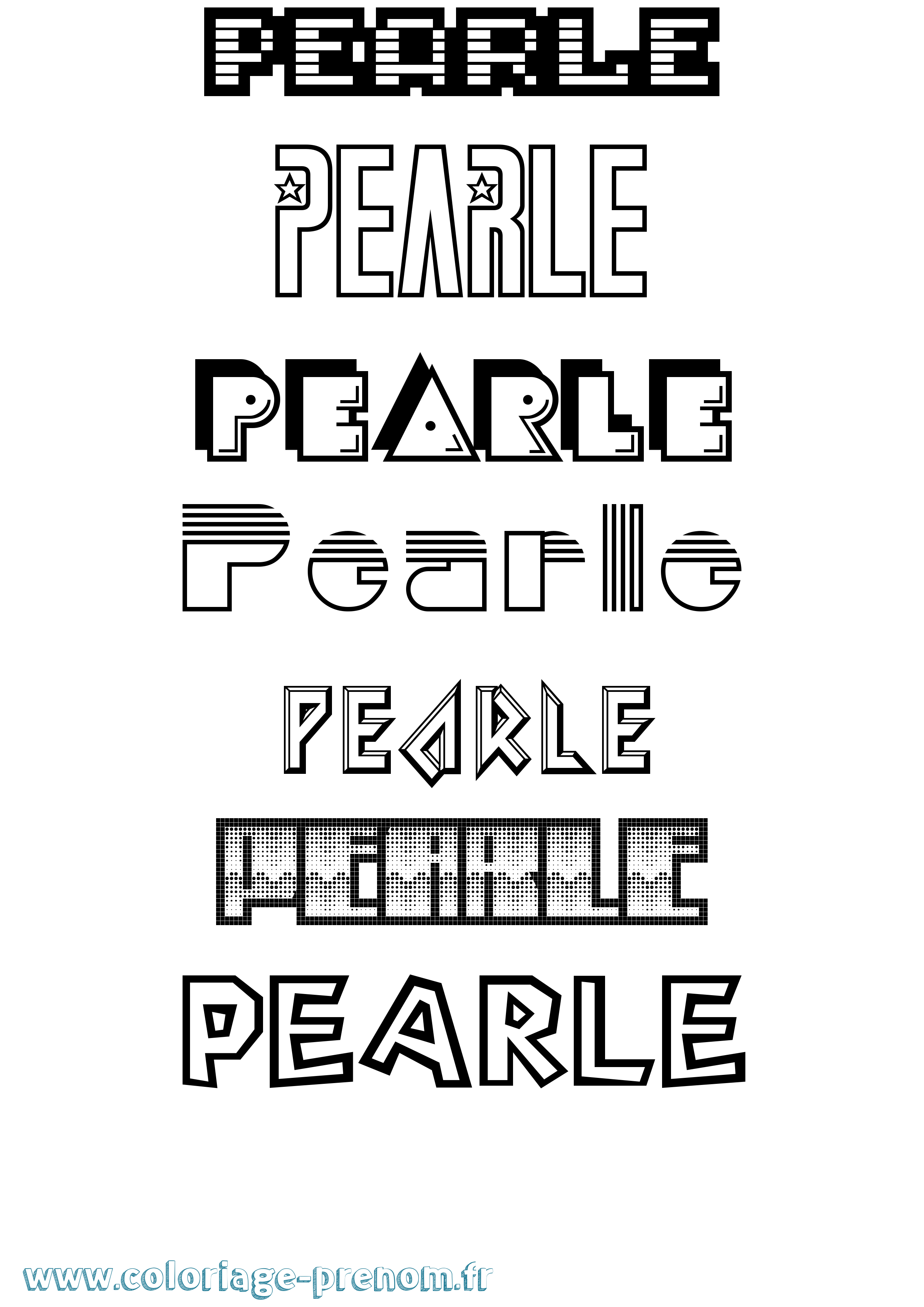 Coloriage Pearle Jeux Vidéos Coloriage prénom Pearle Jeux Vidéos
