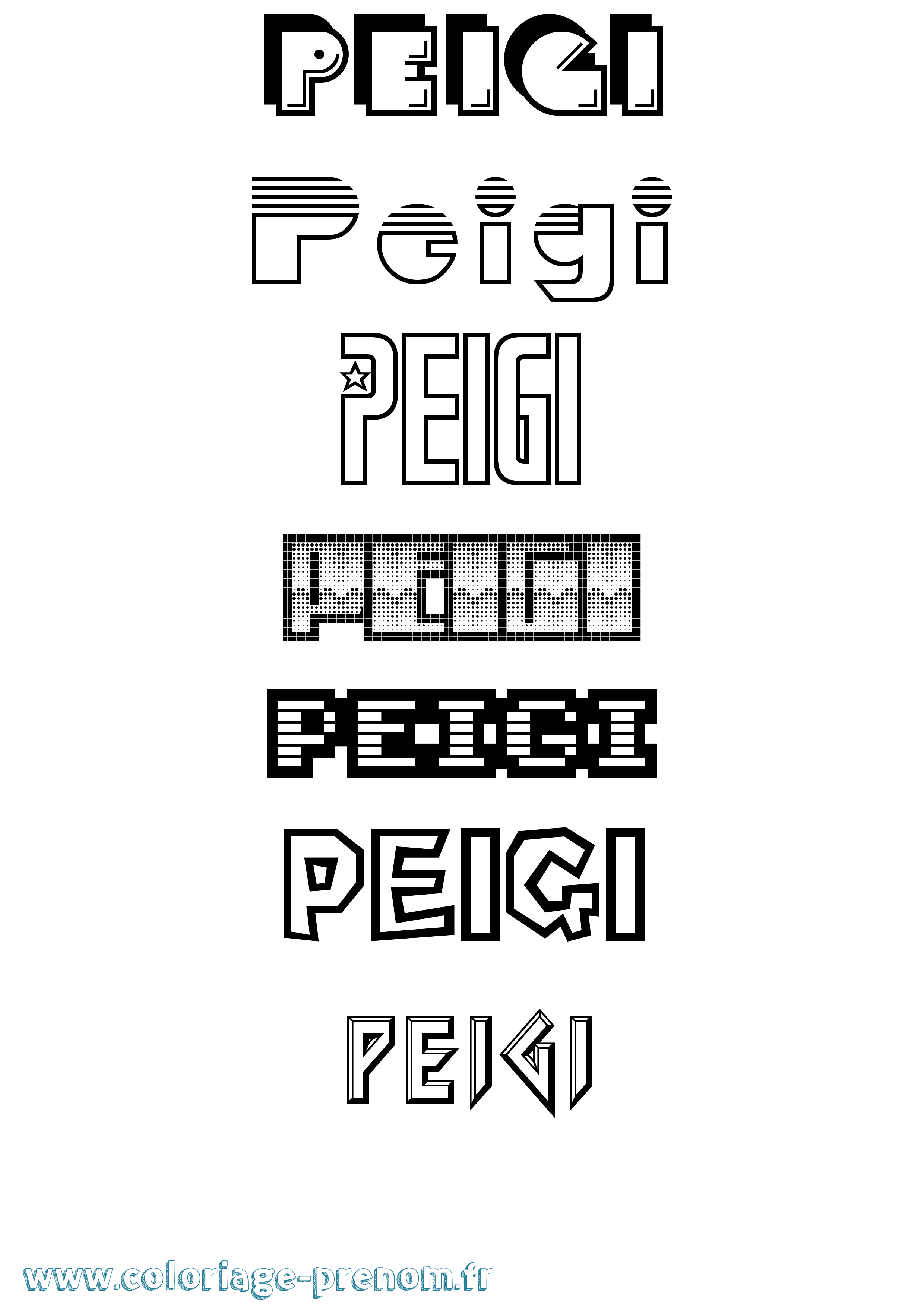 Coloriage Peigi Jeux Vidéos Coloriage prénom Peigi Jeux Vidéos