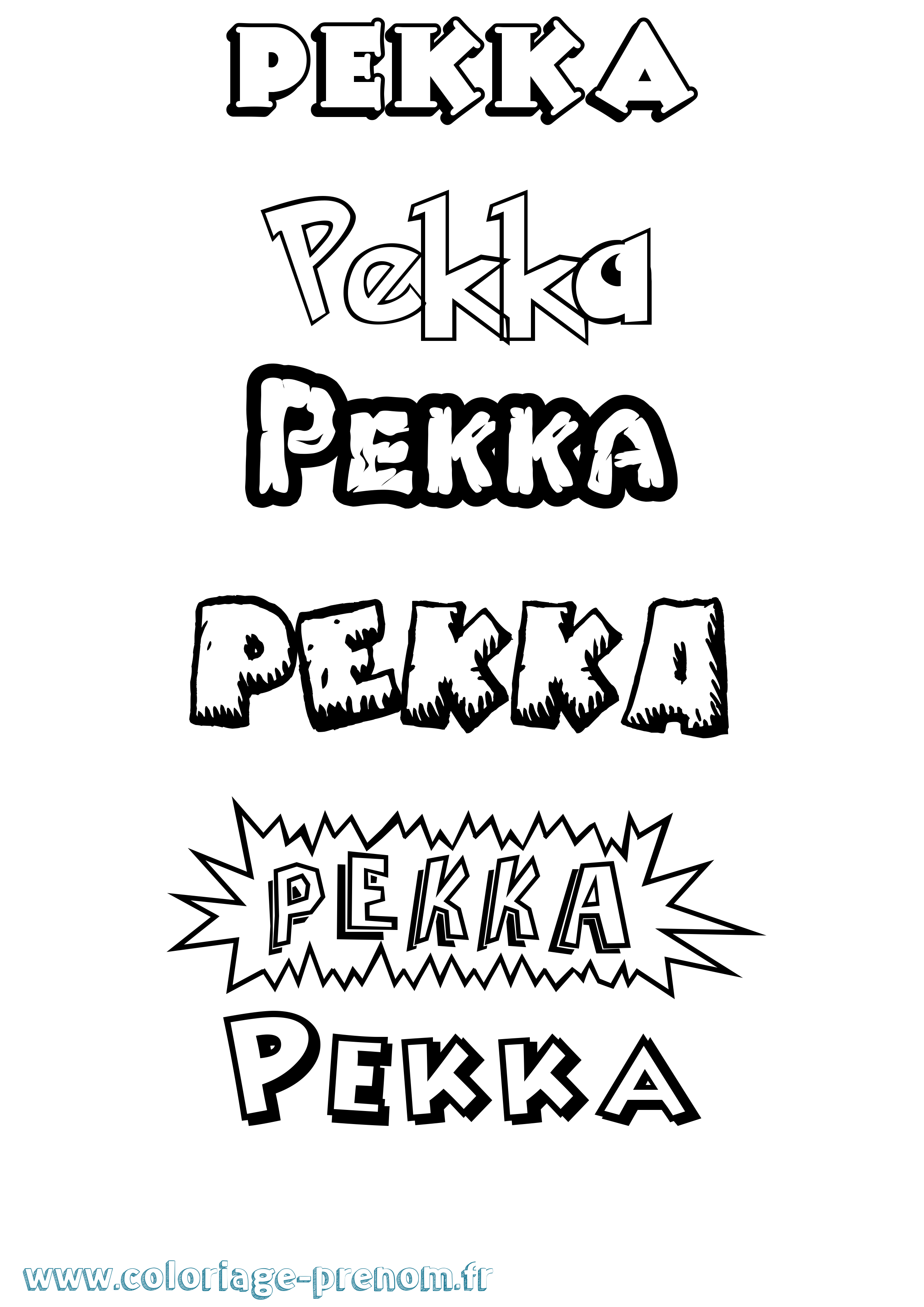 Coloriage Pekka Dessin Animé Coloriage prénom Pekka Dessin Animé