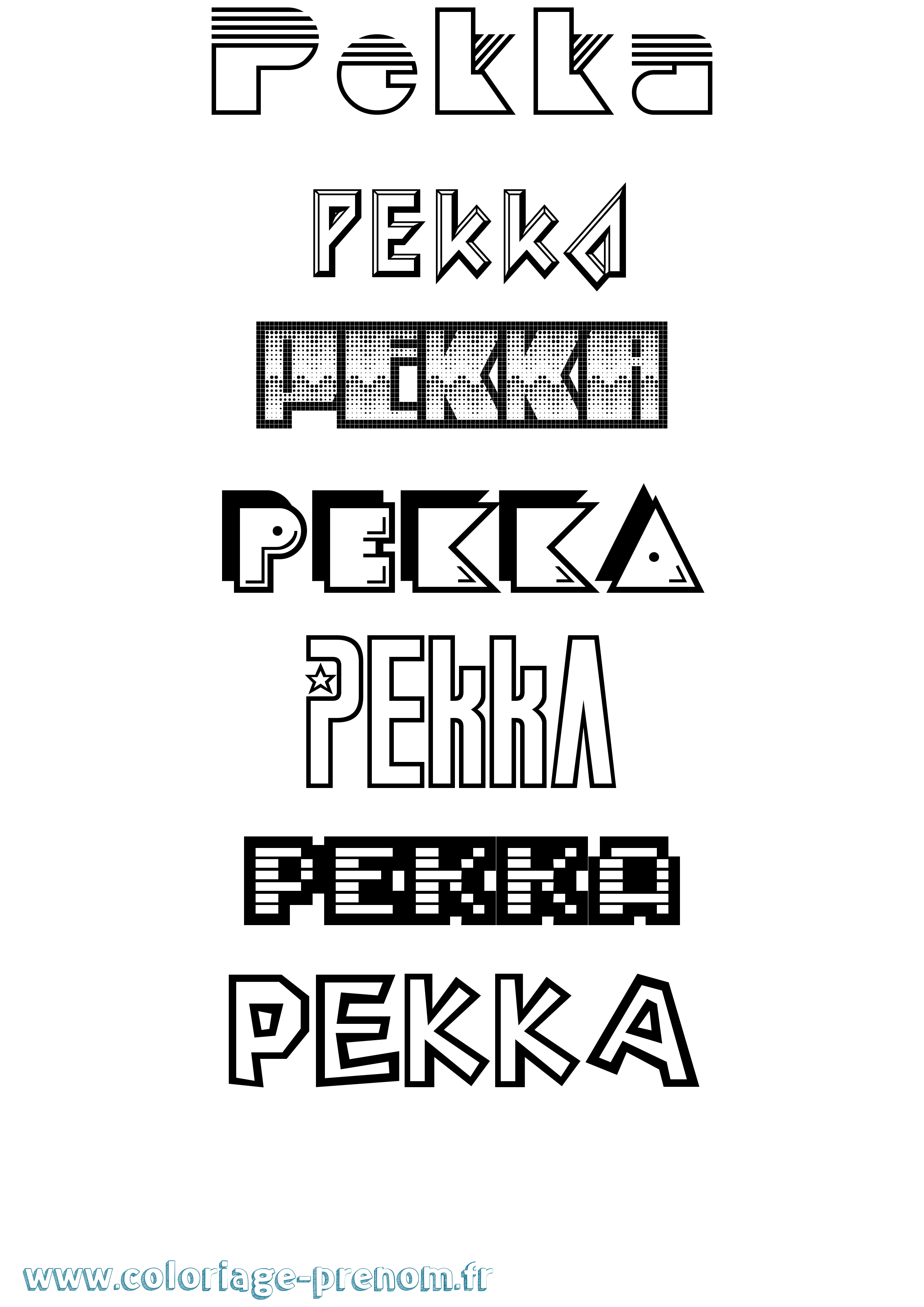 Coloriage Pekka Jeux Vidéos Coloriage prénom Pekka Jeux Vidéos