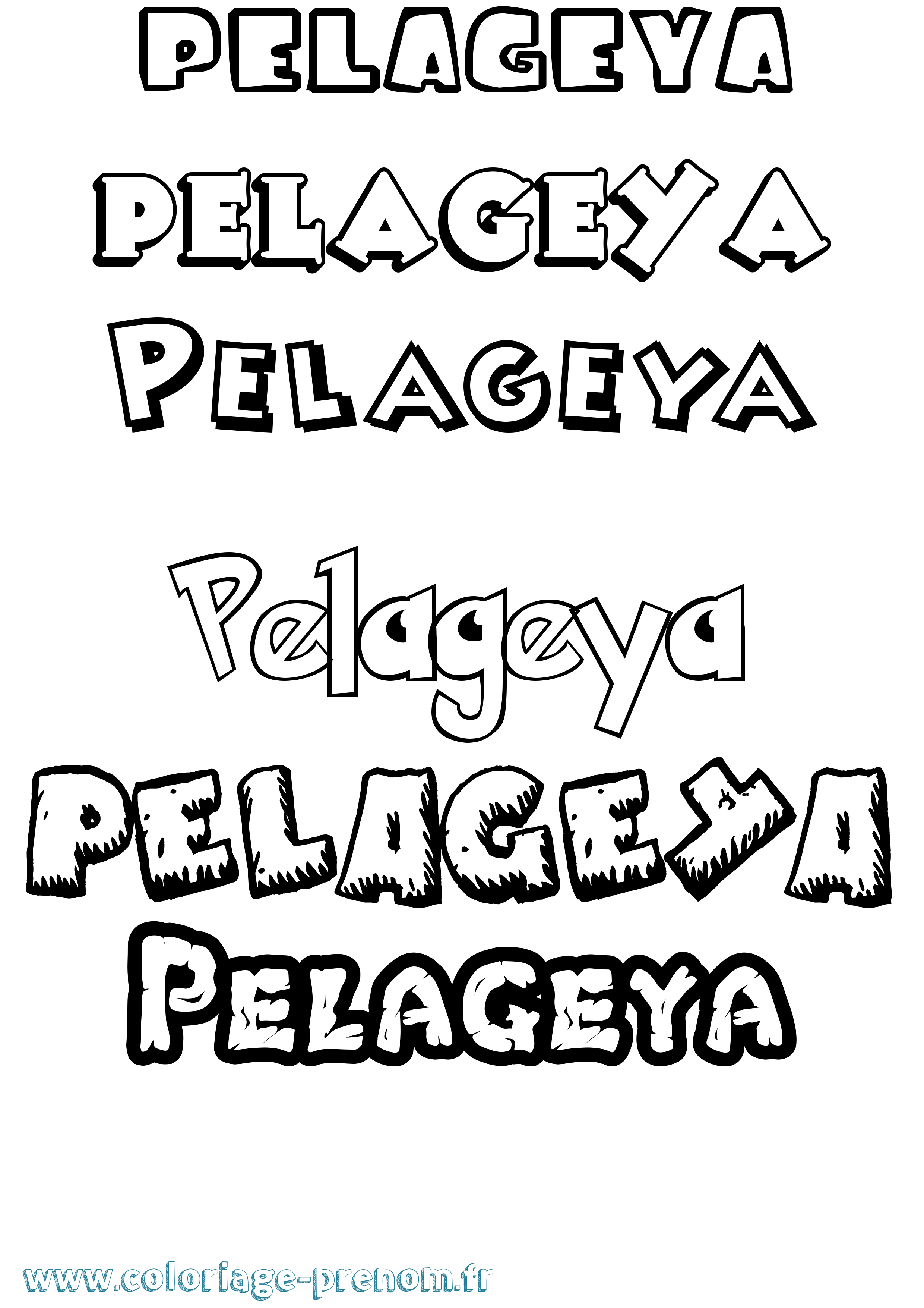 Coloriage Pelageya Dessin Animé Coloriage prénom Pelageya Dessin Animé