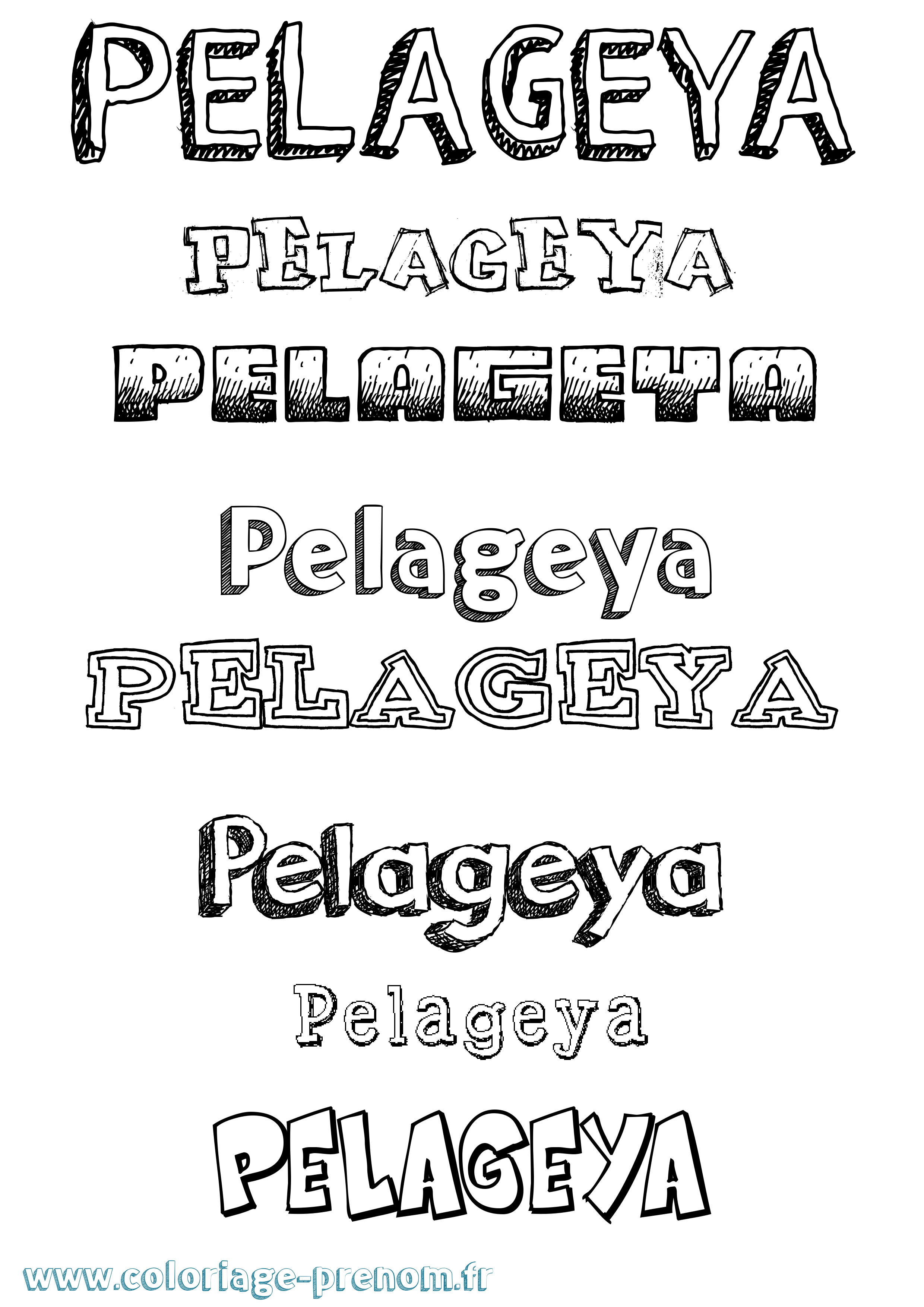 Coloriage Pelageya Dessiné Coloriage prénom Pelageya Dessiné