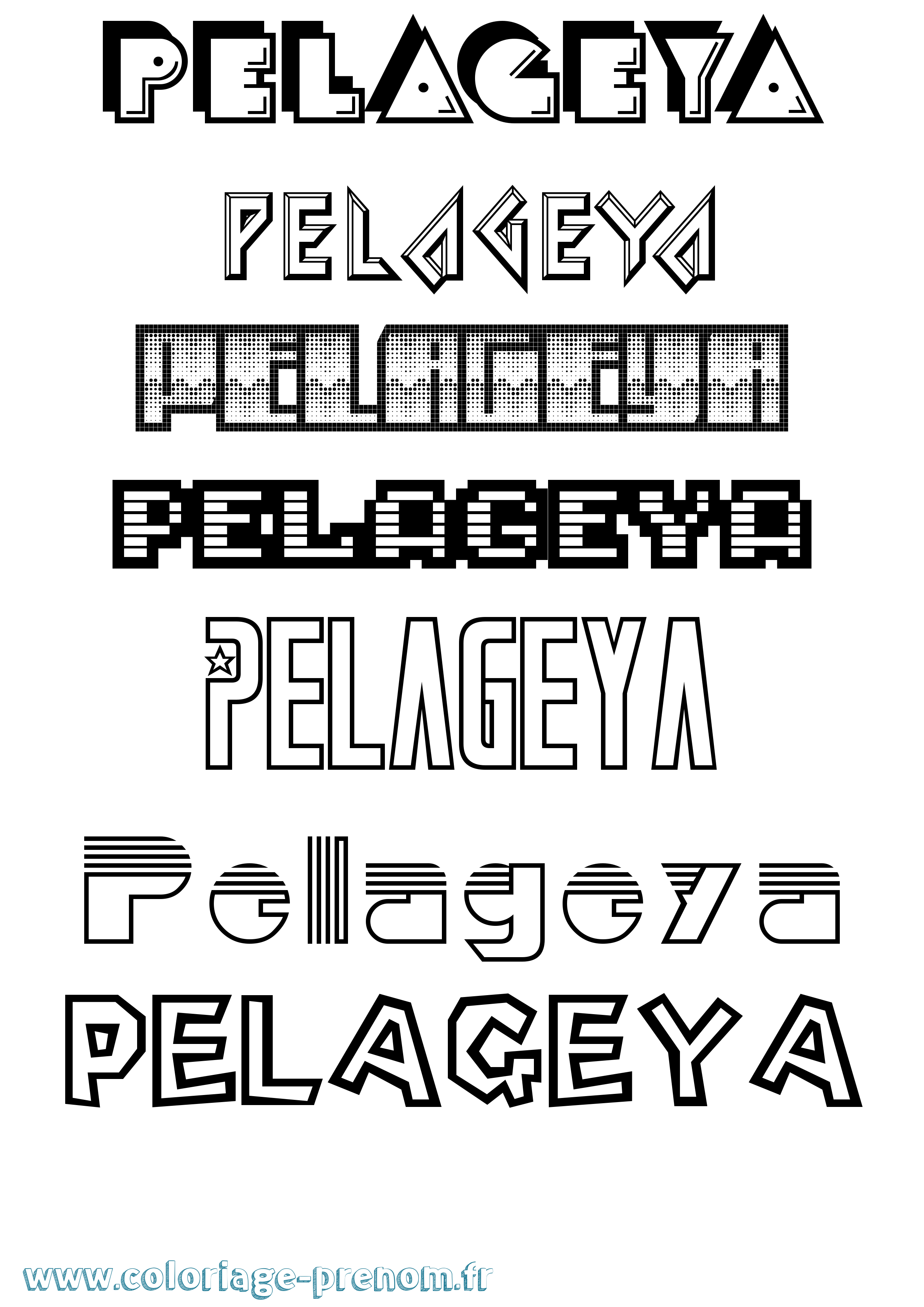 Coloriage Pelageya Jeux Vidéos Coloriage prénom Pelageya Jeux Vidéos