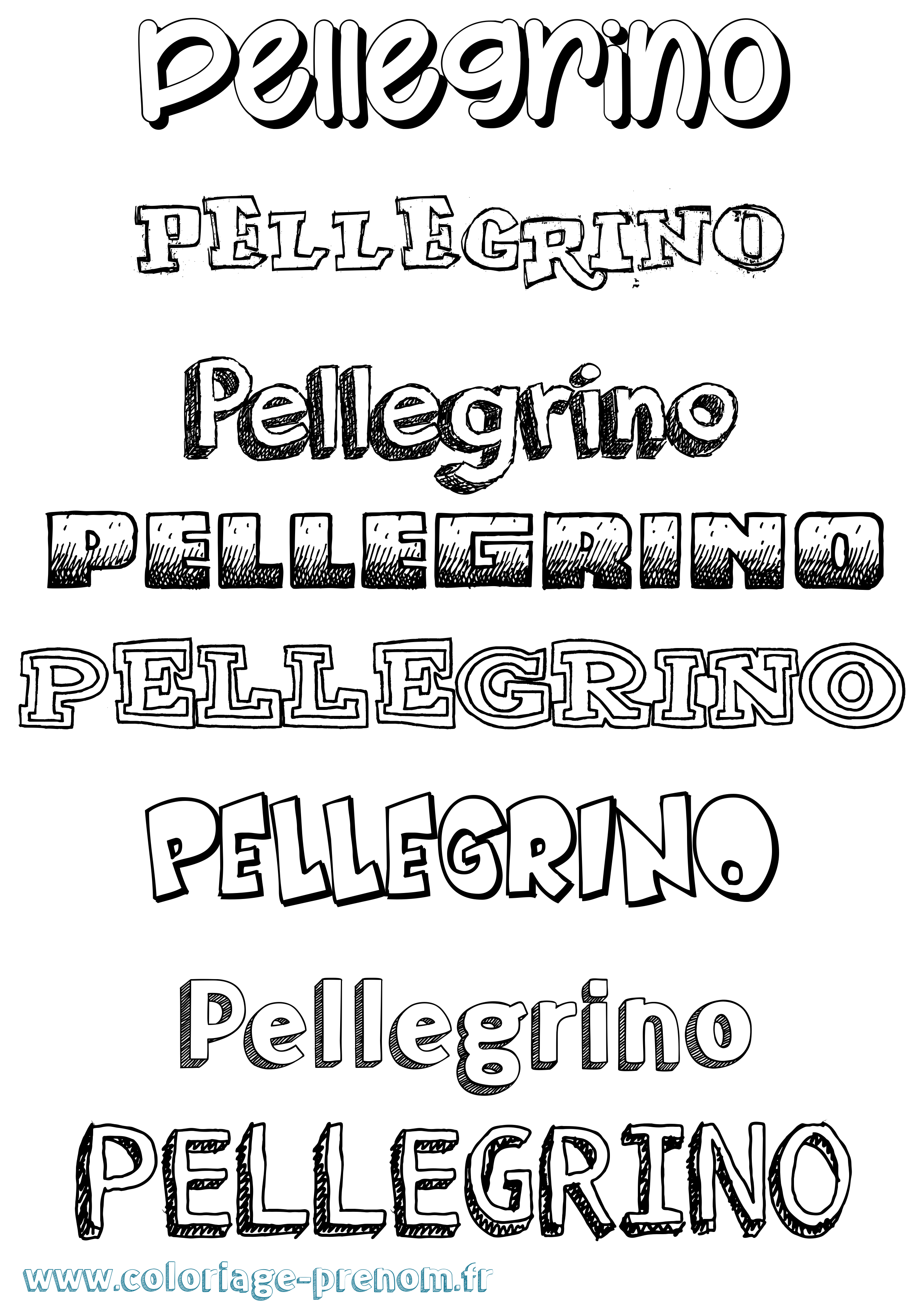 Coloriage Pellegrino Dessiné Coloriage prénom Pellegrino Dessiné