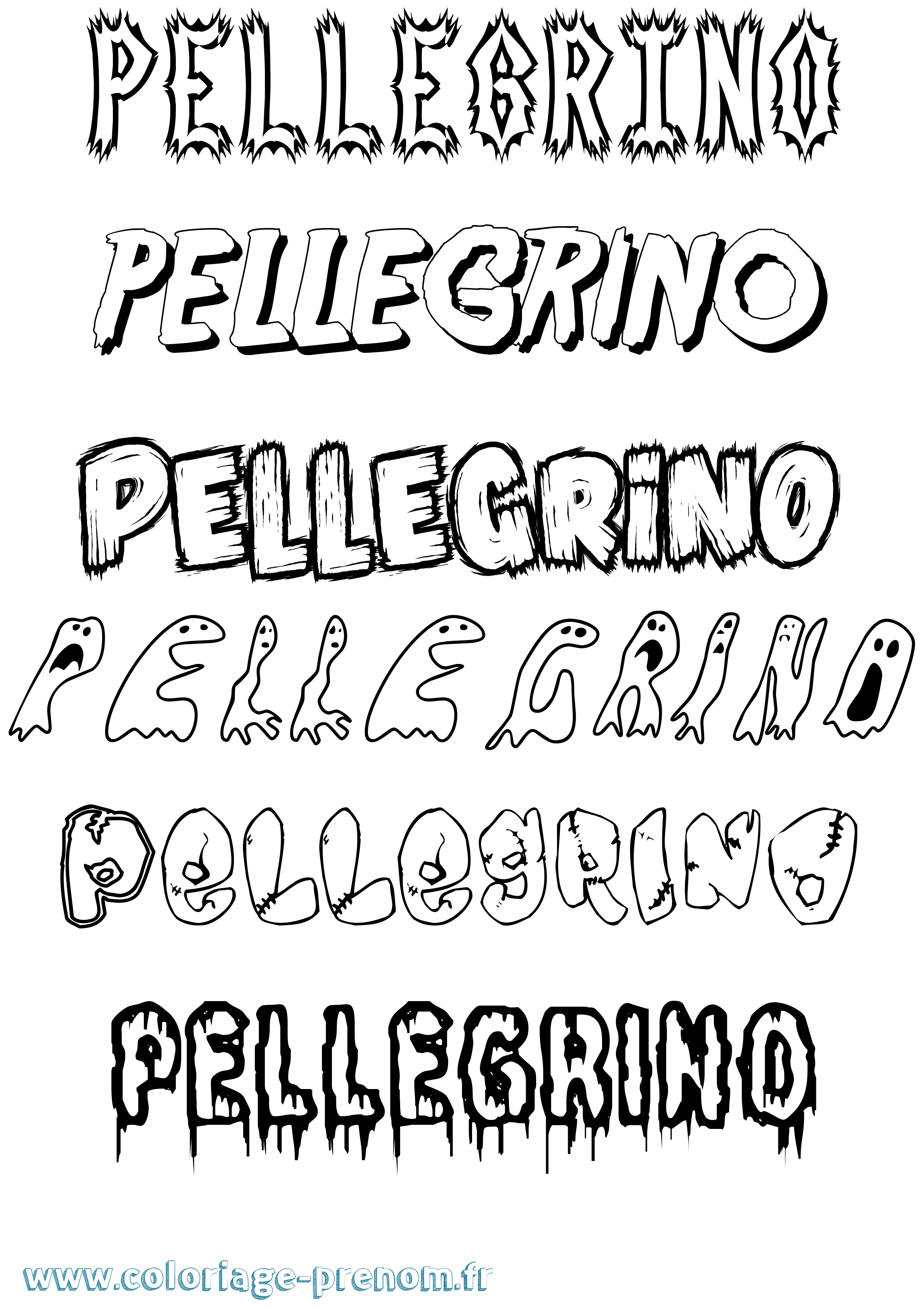 Coloriage Pellegrino Frisson Coloriage prénom Pellegrino Frisson