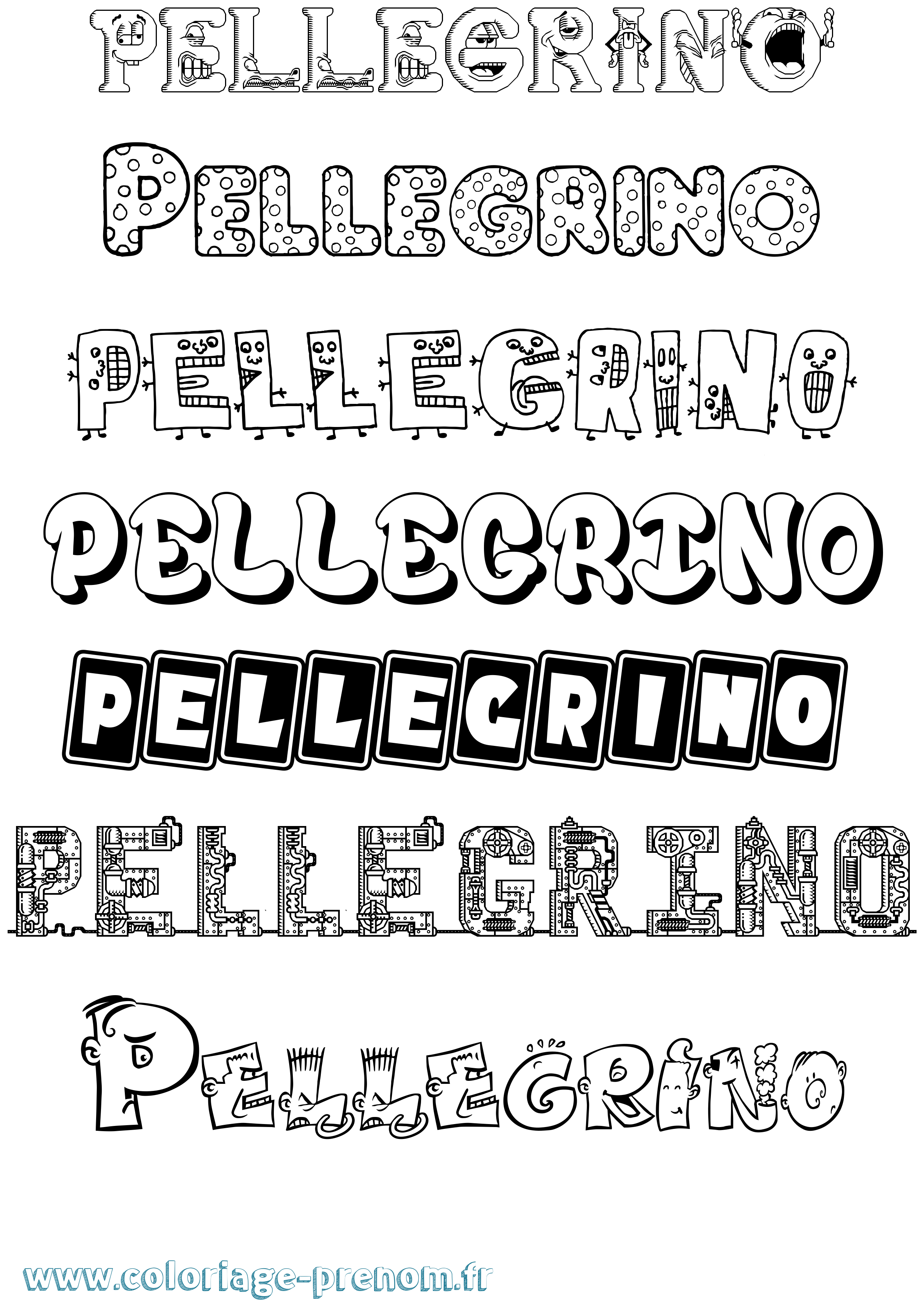 Coloriage Pellegrino Fun Coloriage prénom Pellegrino Fun