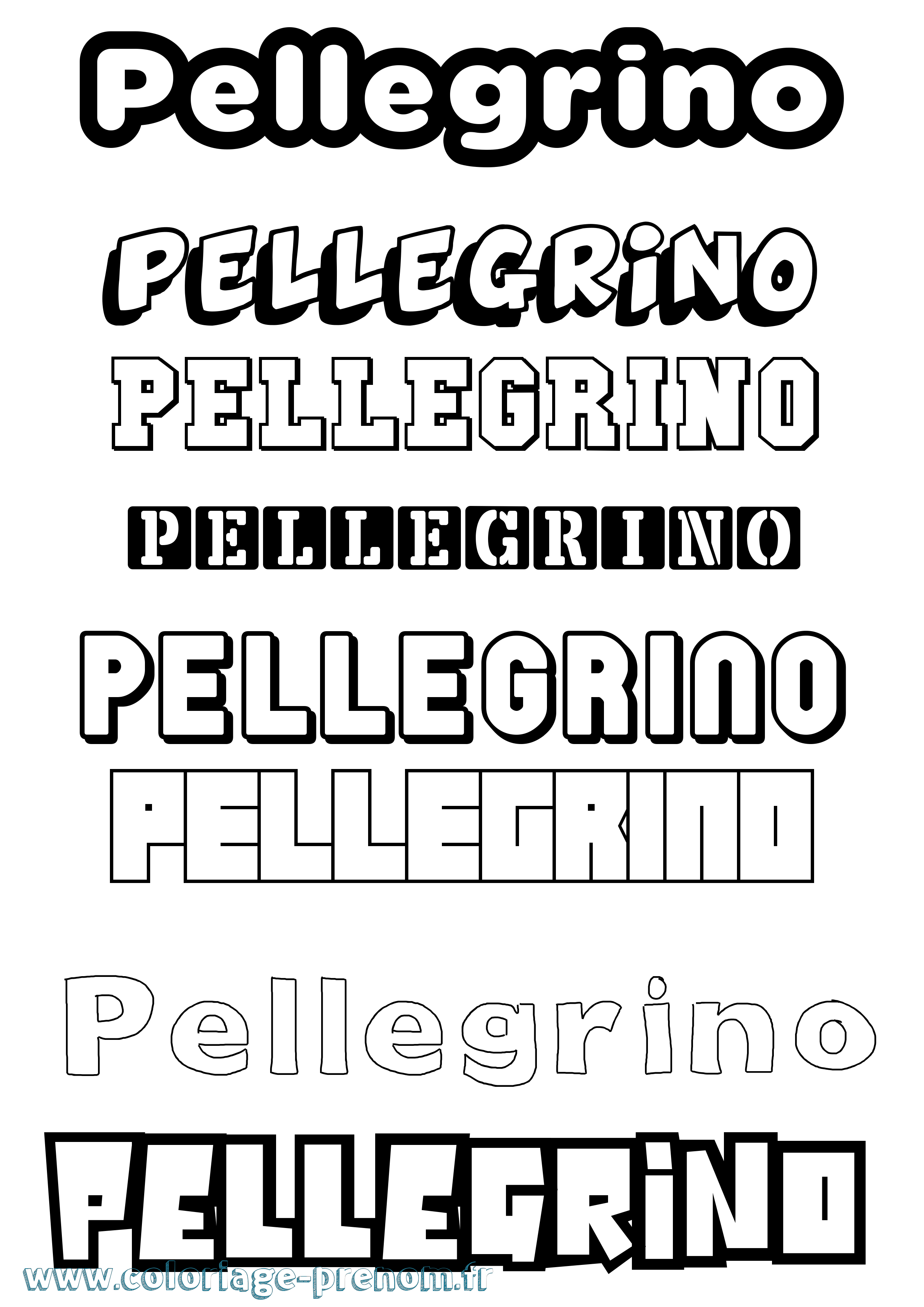 Coloriage Pellegrino Simple Coloriage prénom Pellegrino Simple