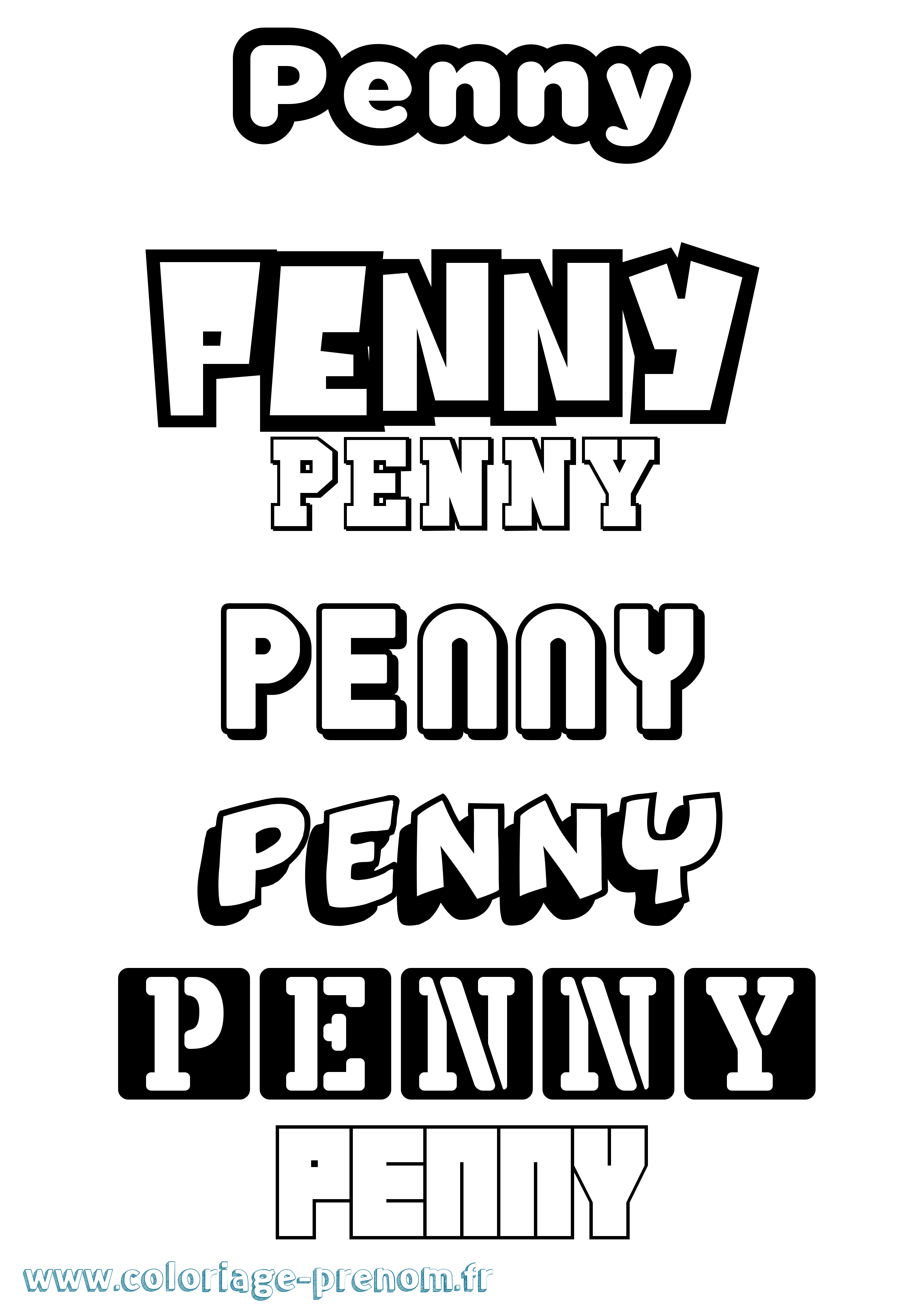 Coloriage Penny Simple Coloriage prénom Penny Simple