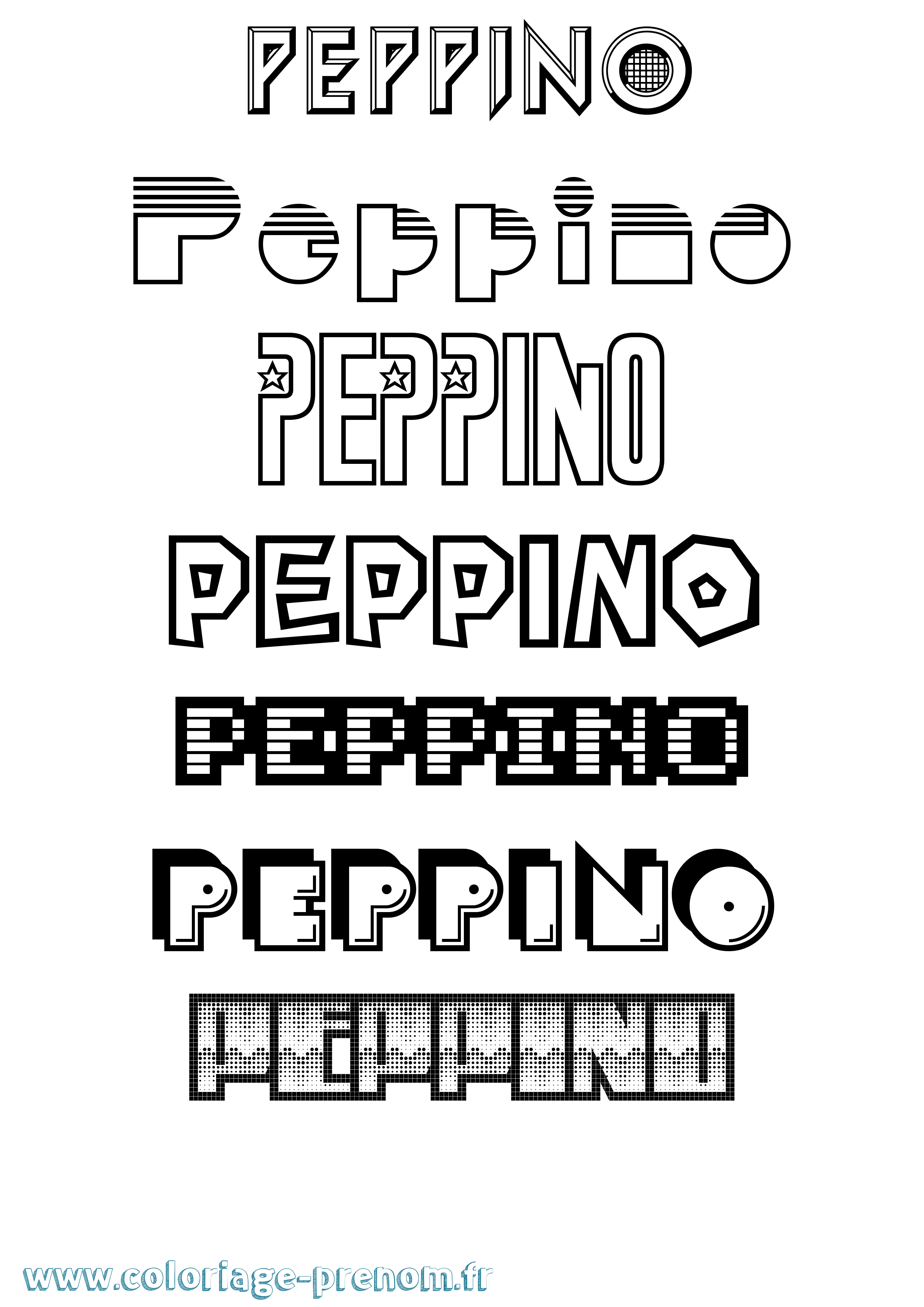 Coloriage Peppino Jeux Vidéos Coloriage prénom Peppino Jeux Vidéos