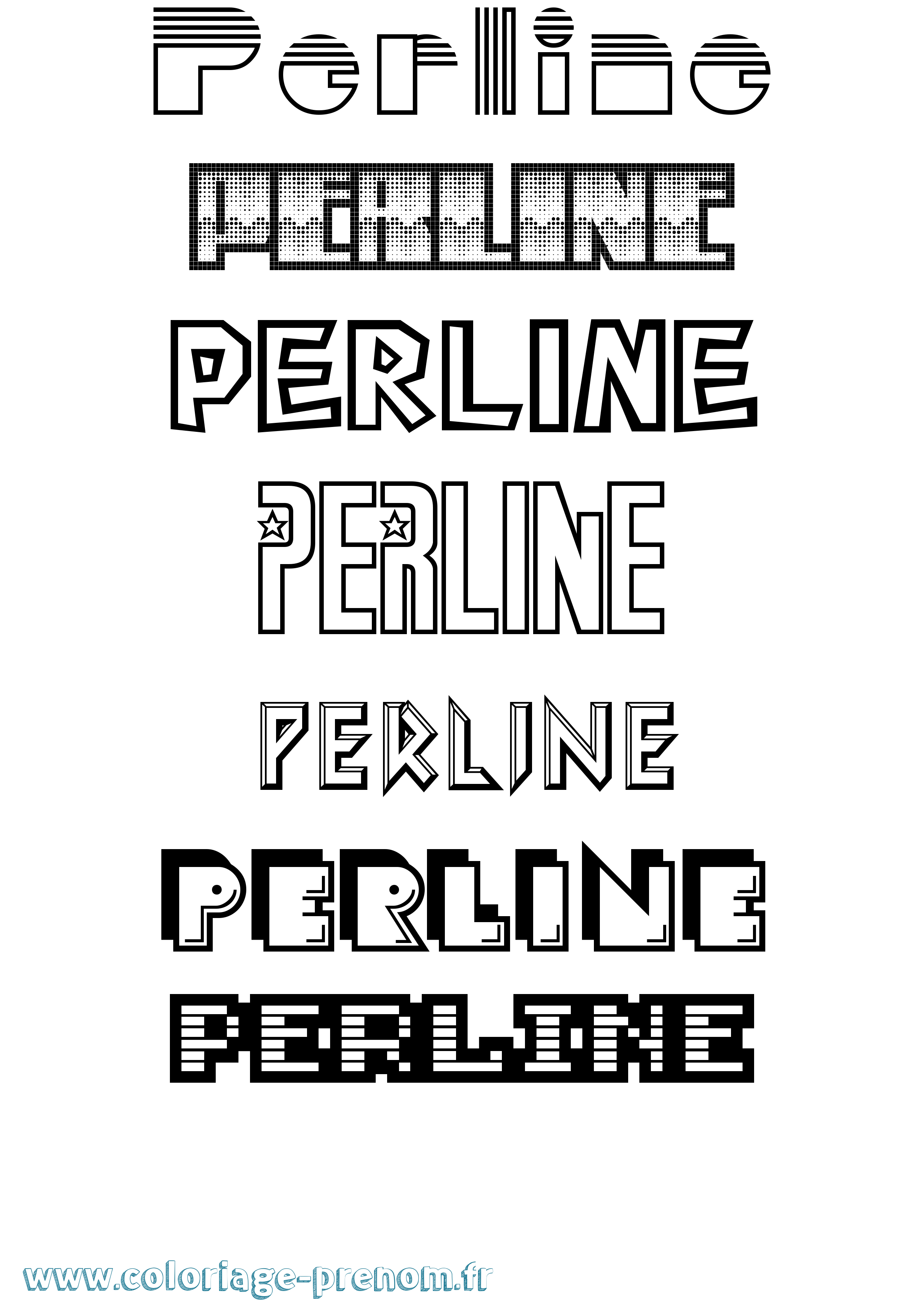 Coloriage Perline Jeux Vidéos Coloriage prénom Perline Jeux Vidéos