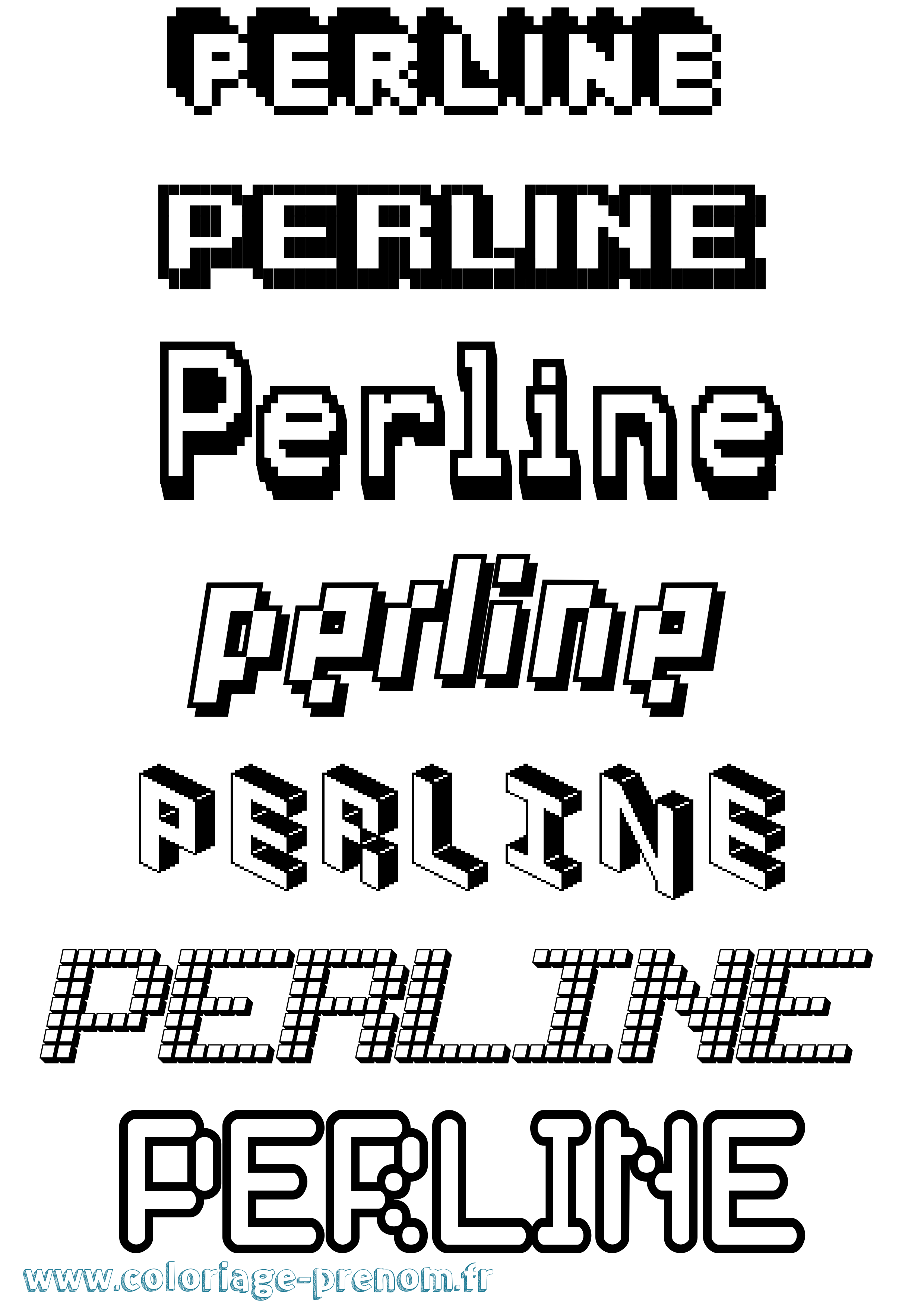 Coloriage Perline Pixel Coloriage prénom Perline Pixel