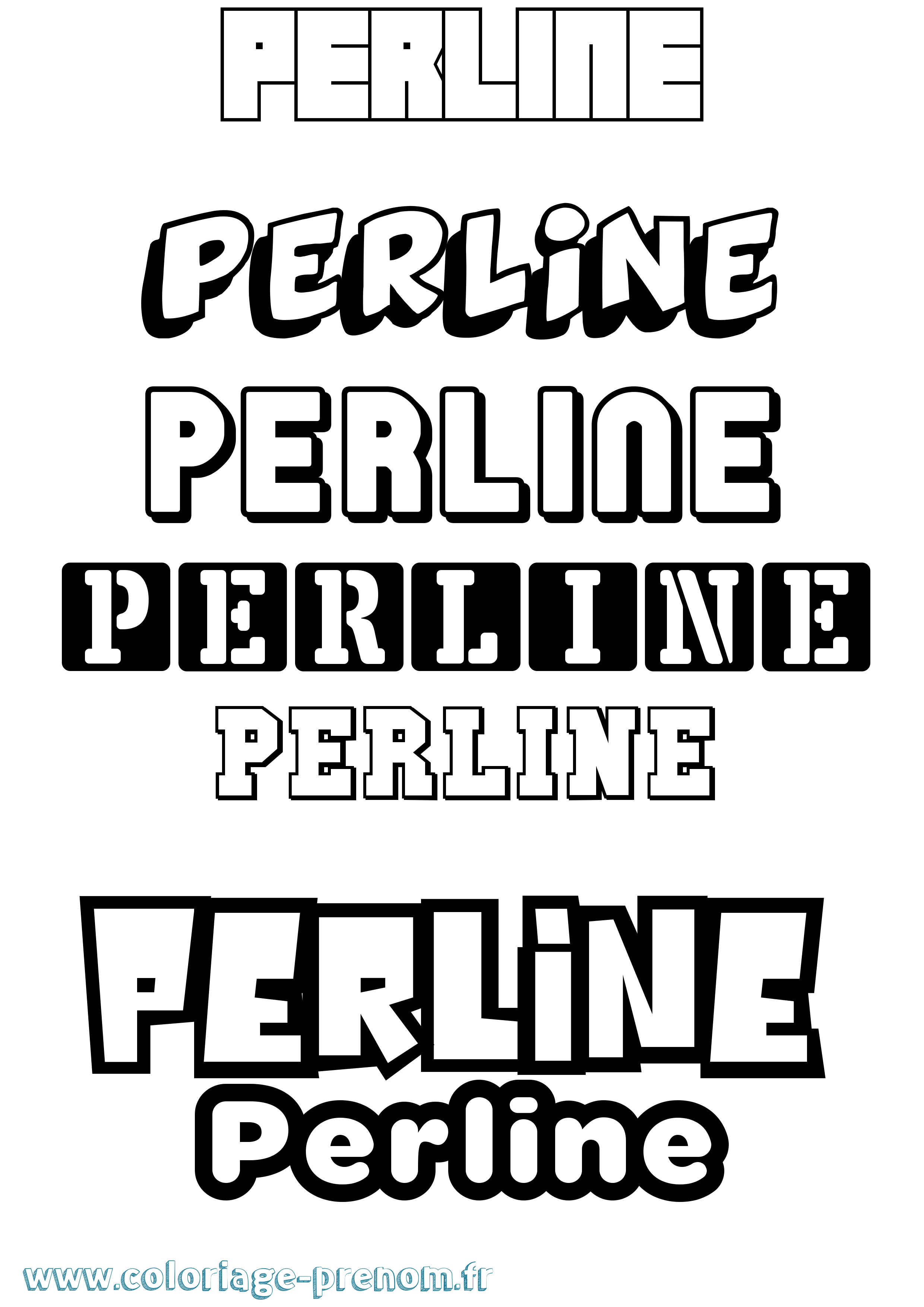 Coloriage Perline Simple Coloriage prénom Perline Simple